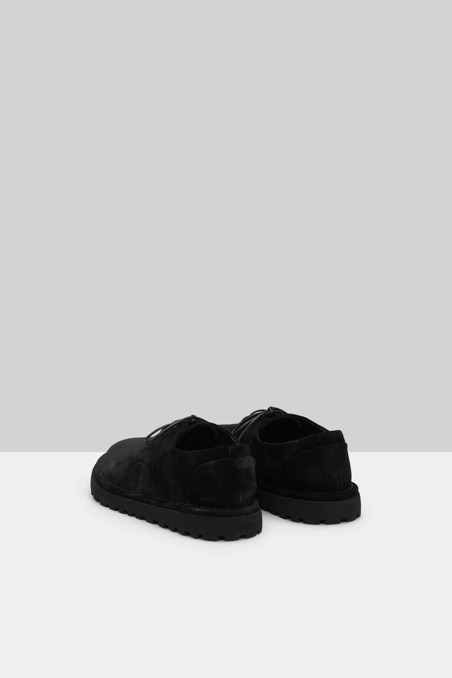 Sancrispa Alta Pomice Black Suede Derby Shoes