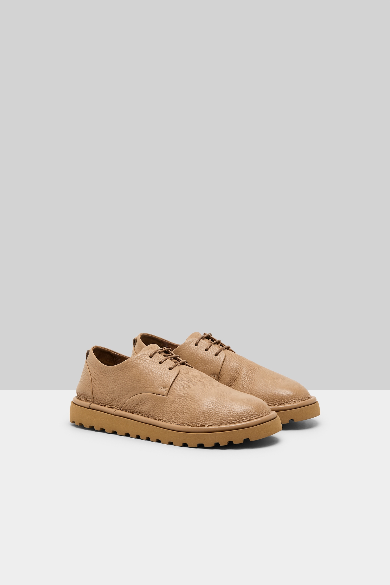 Sancrispa Alta Pomice Hazelnut Leather Derby Shoes