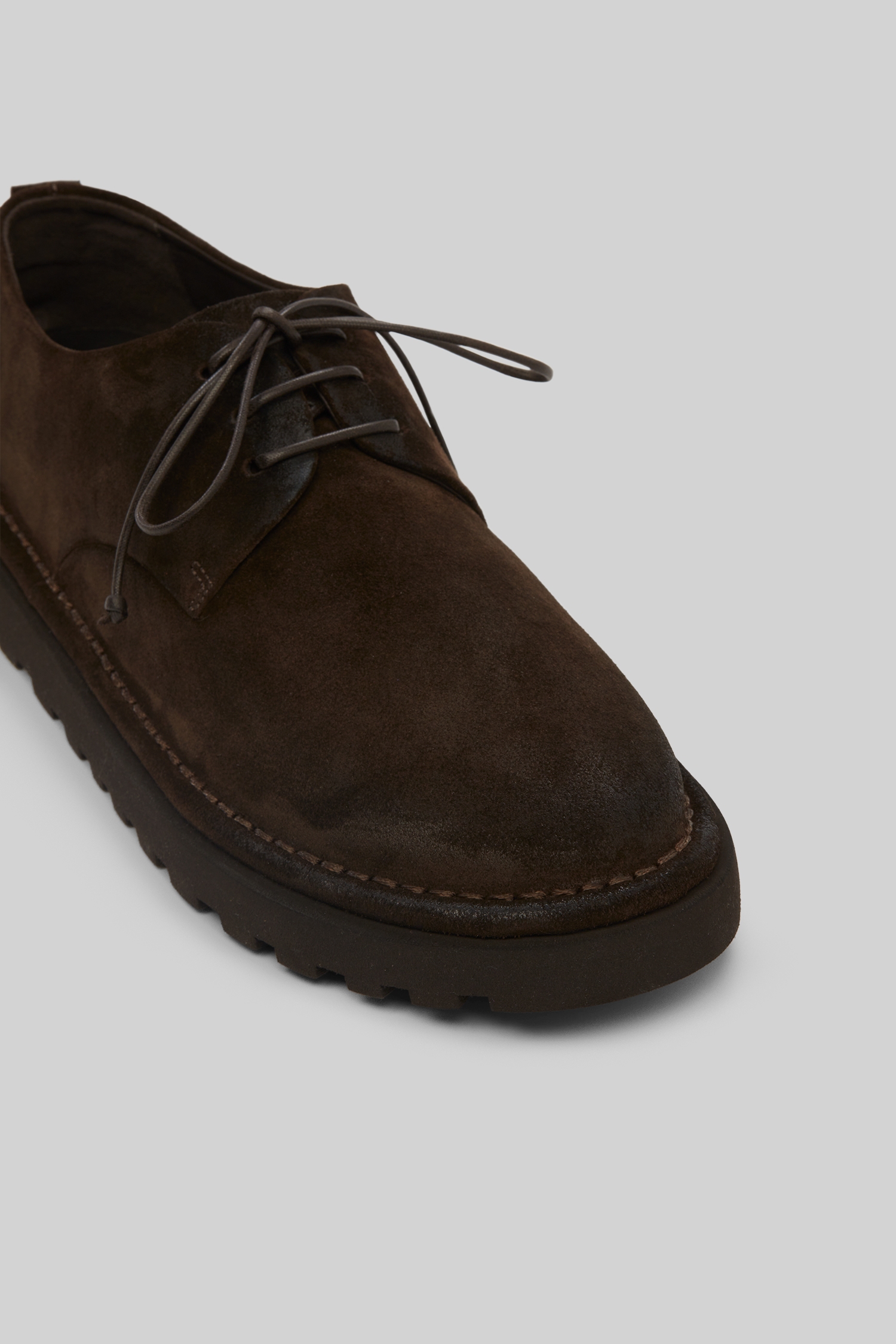Sancrispa Alta Pomice Dark Brown Derby Shoes