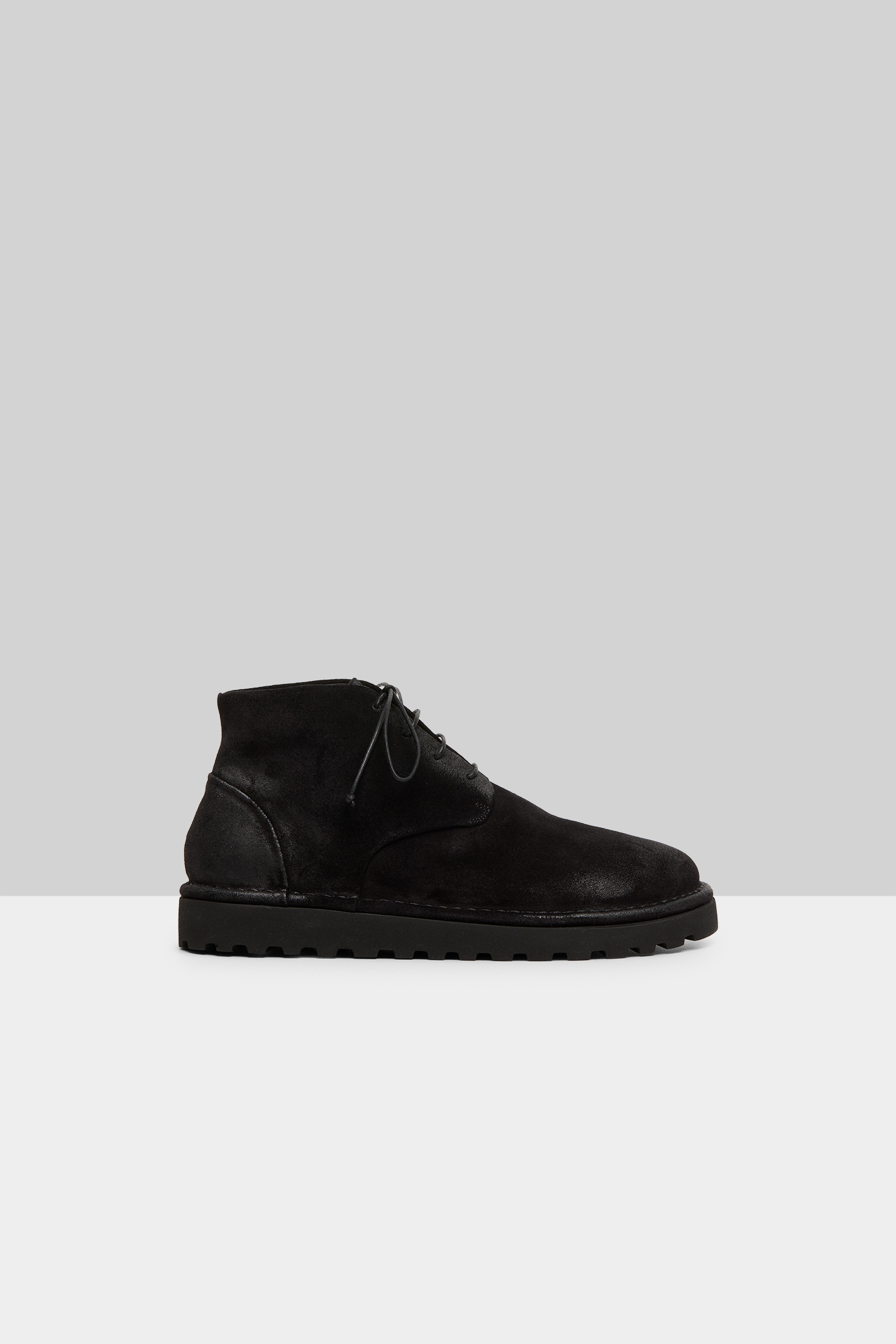 Sancrispa Alta Pomice Black Suede Ankle Boots