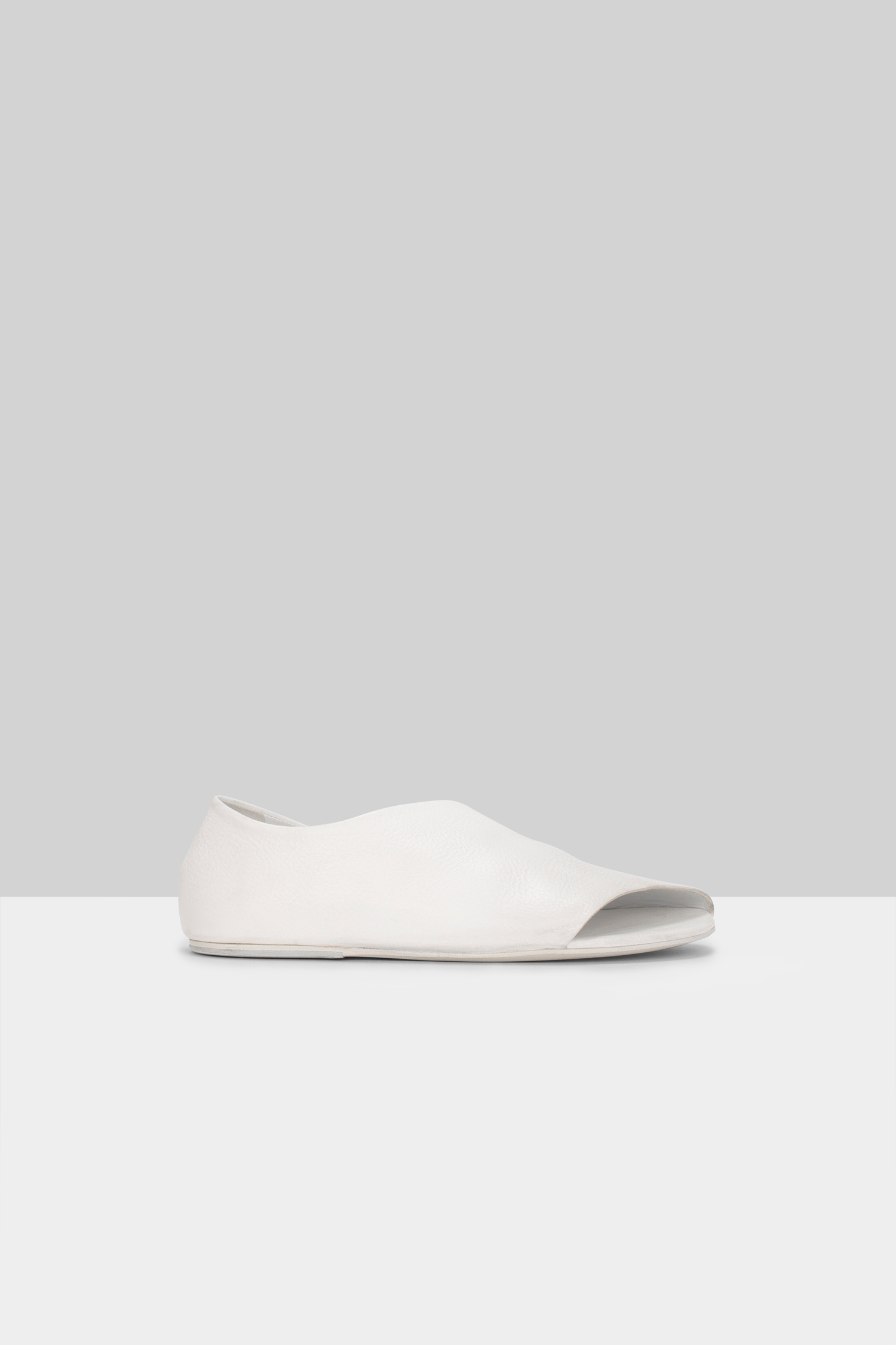 Arsella Optical White Leather Slip On Shoes