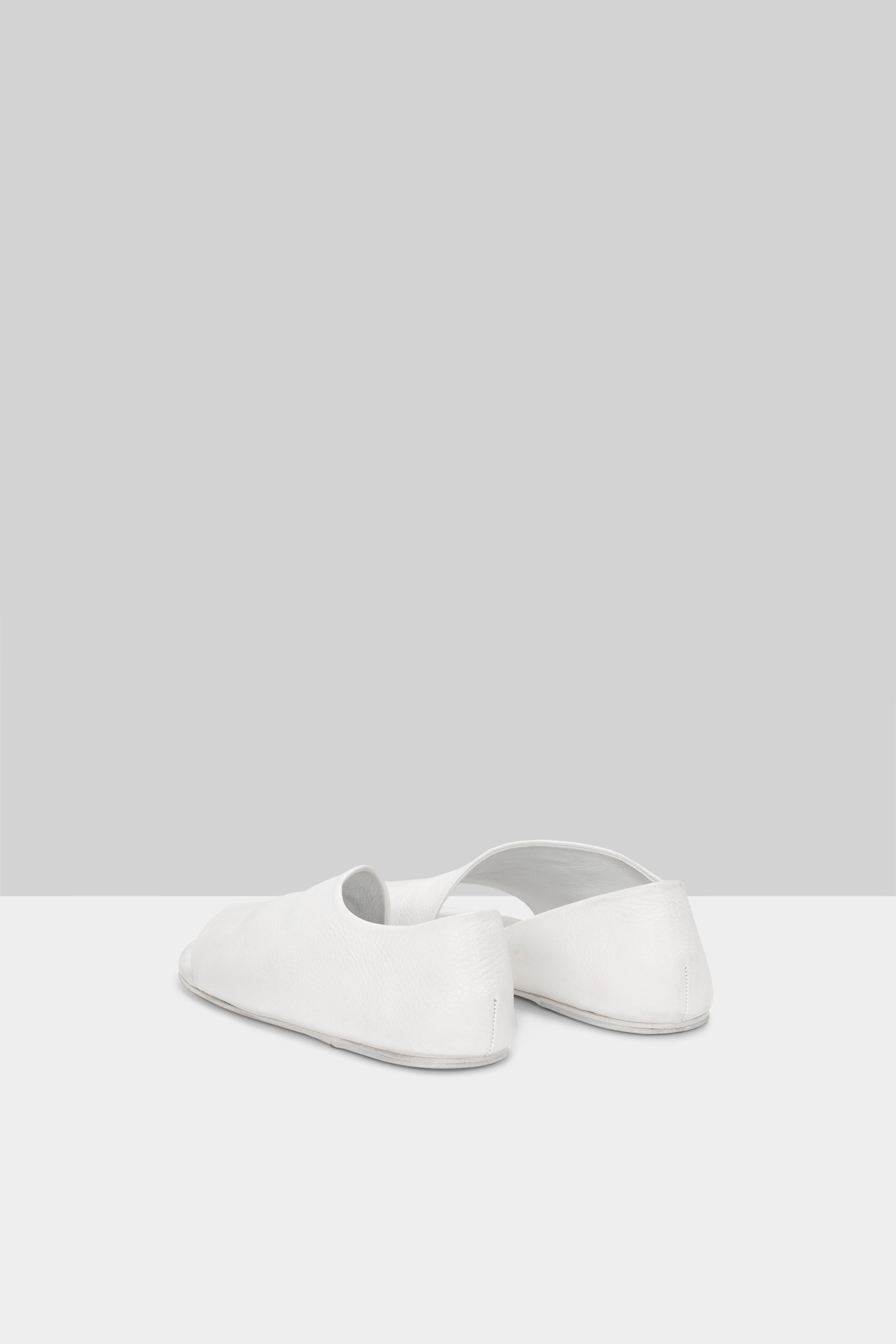 Arsella Optical White Leather Slip On Shoes