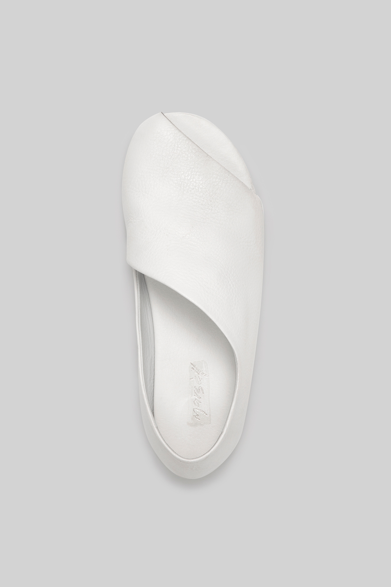 Arsella Optical White Leather Slip On Shoes