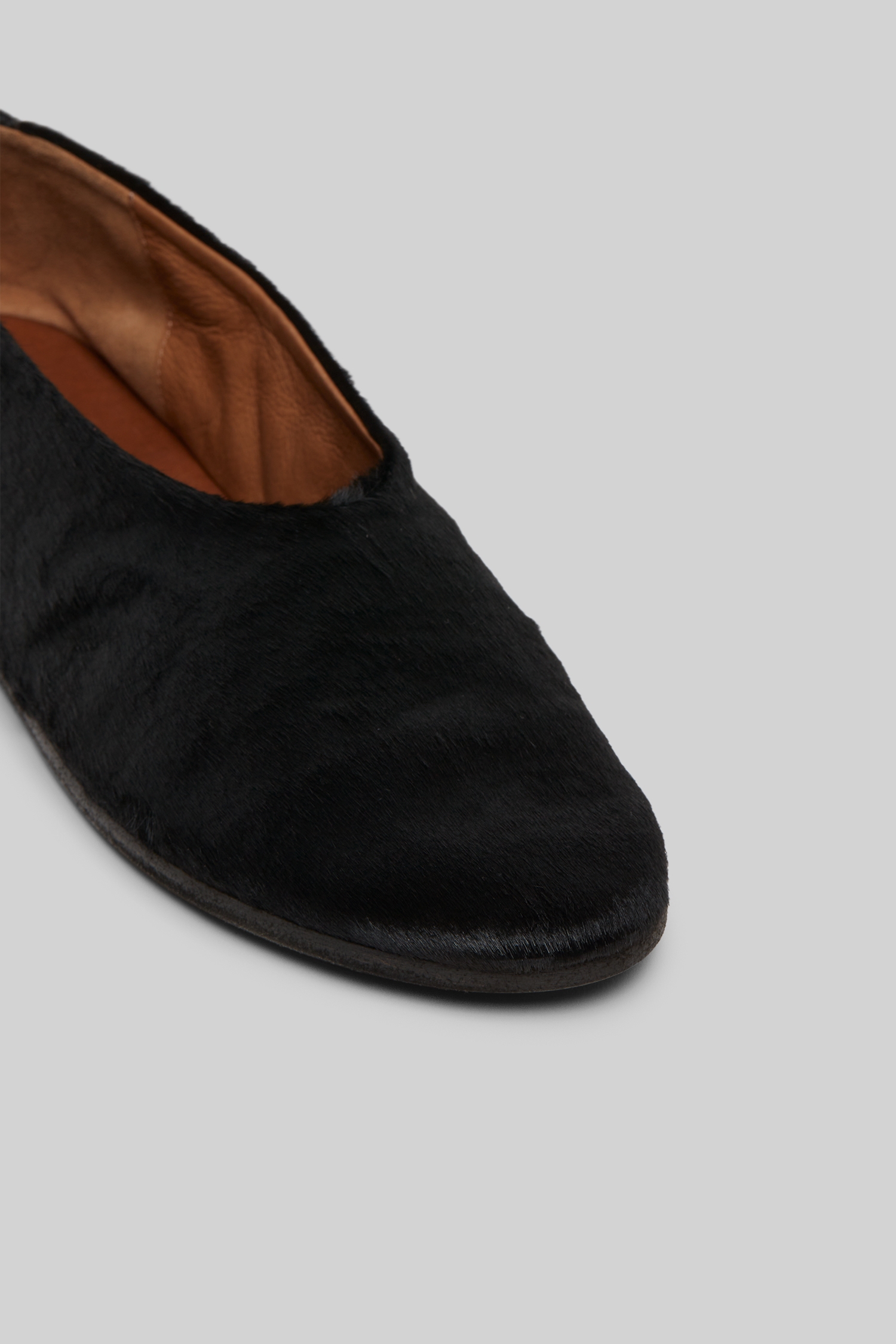 Coltellaccio Black Leather Ballerina Shoes