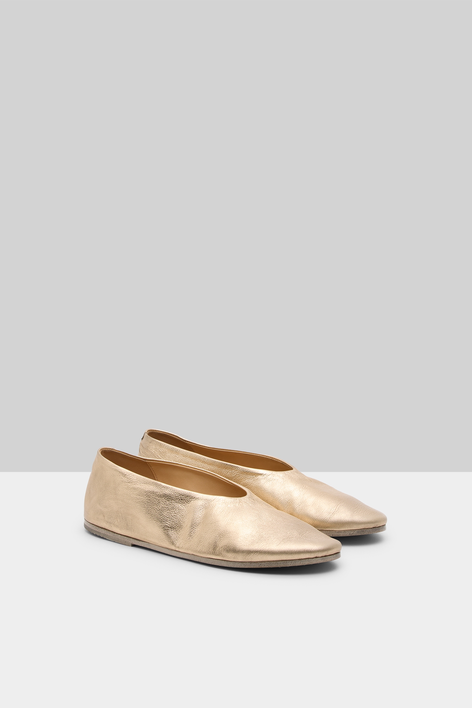 Coltellaccio Platinum Foil Ballerina Shoes