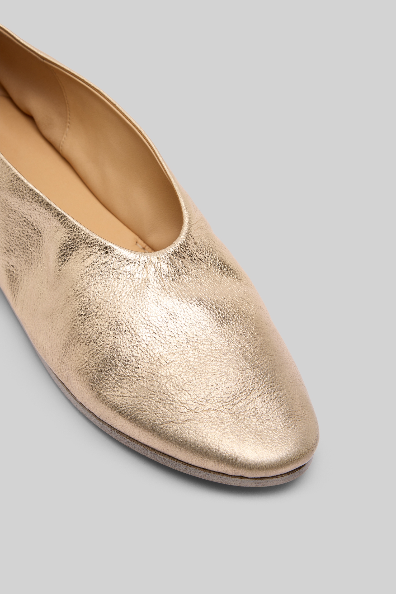 Coltellaccio Platinum Foil Ballerina Shoes