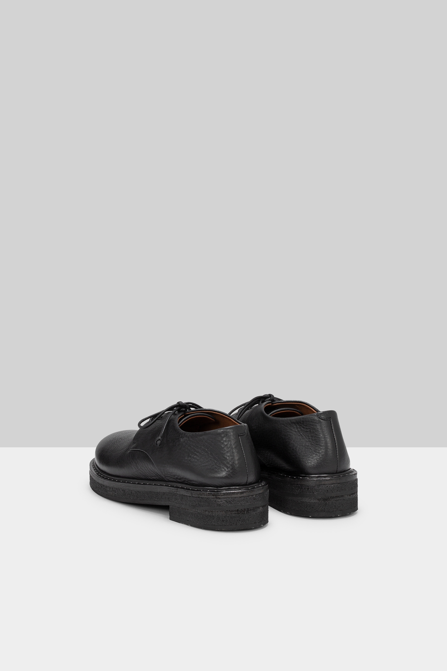 Parrucca Black Leather Derby Shoes