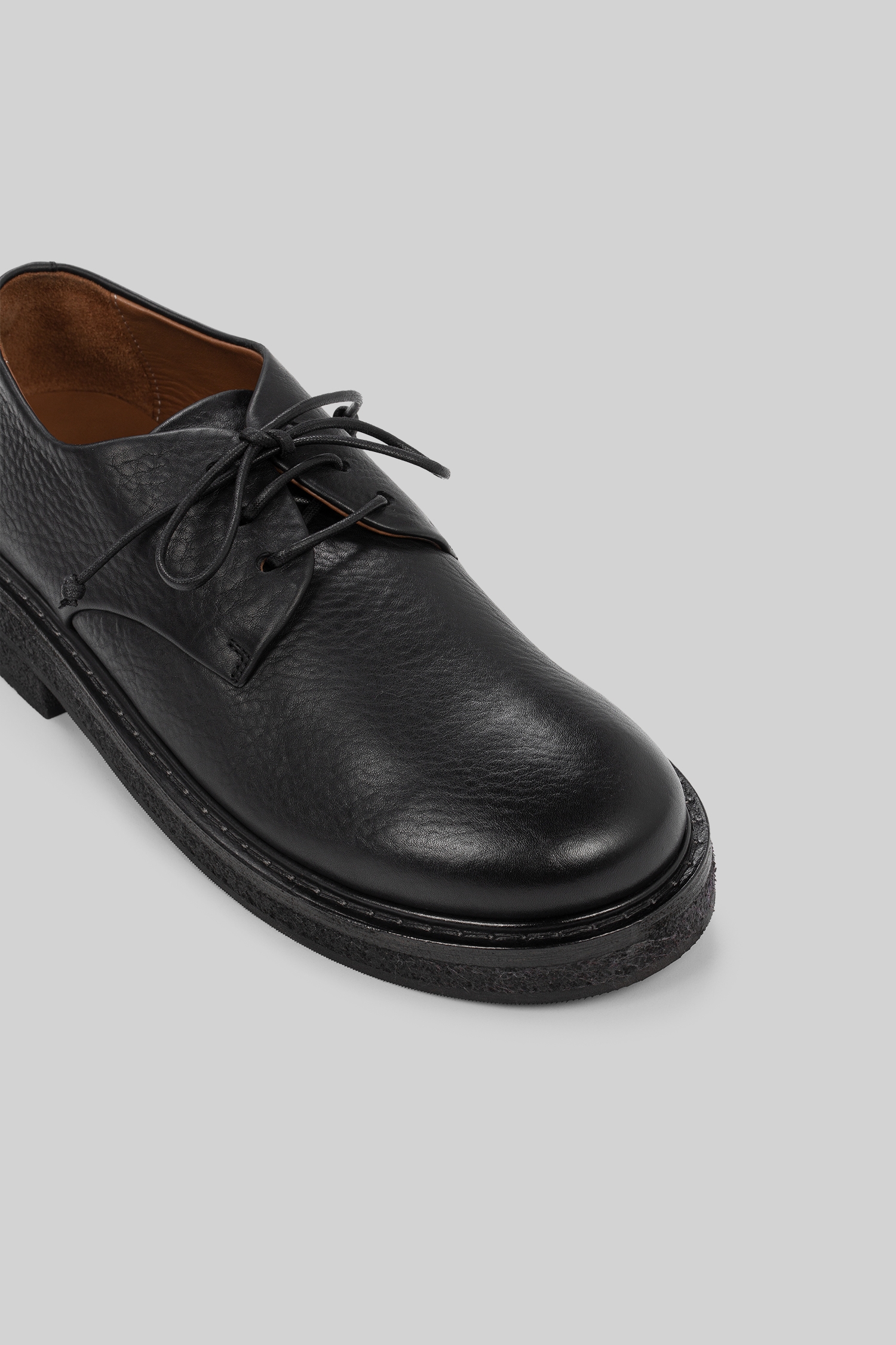 Parrucca Black Leather Derby Shoes