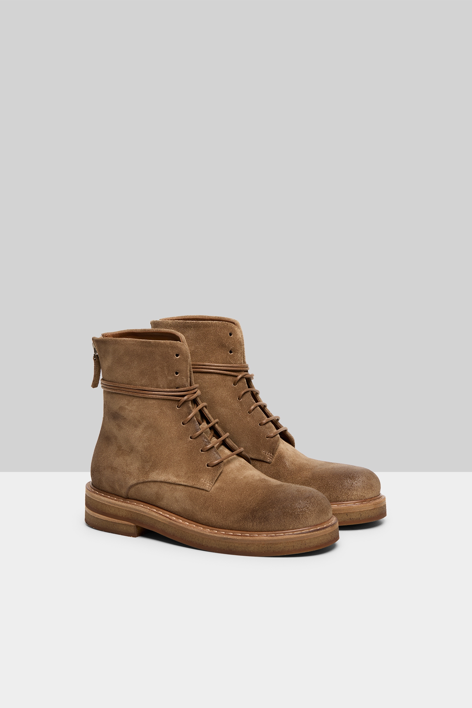 Parrucca Hazelnut Suede Combat Boots