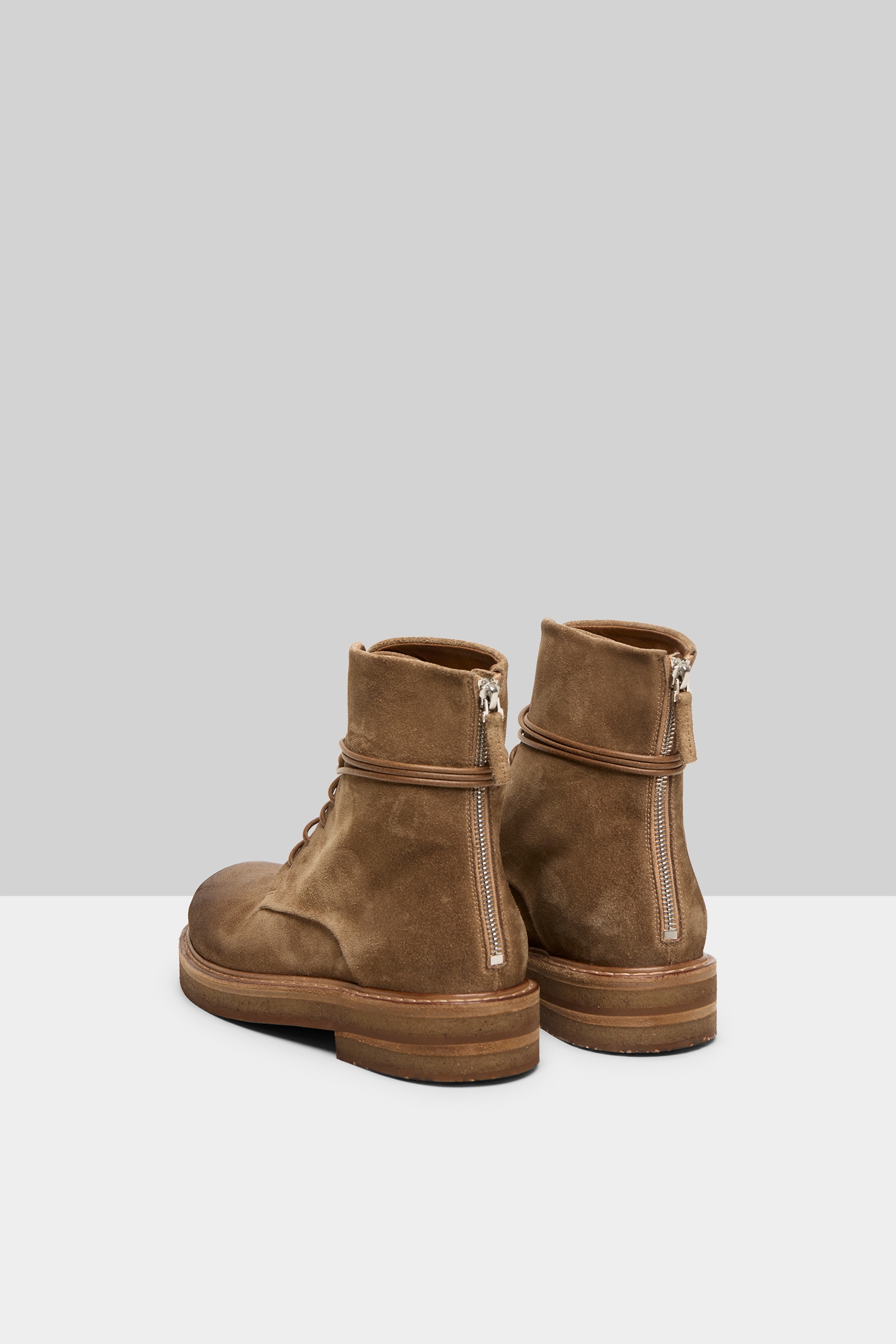 Parrucca Hazelnut Suede Combat Boots