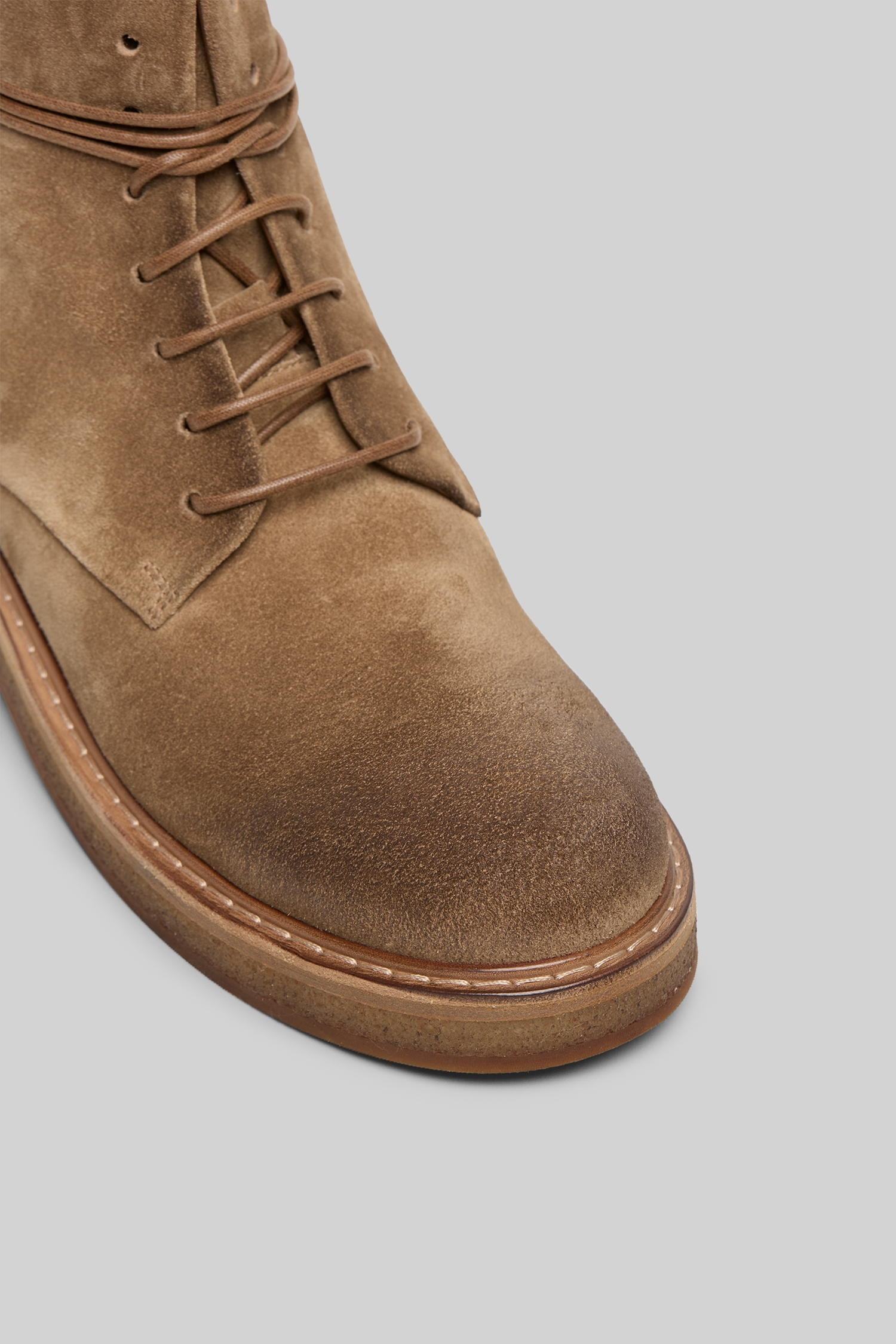 Parrucca Hazelnut Suede Combat Boots
