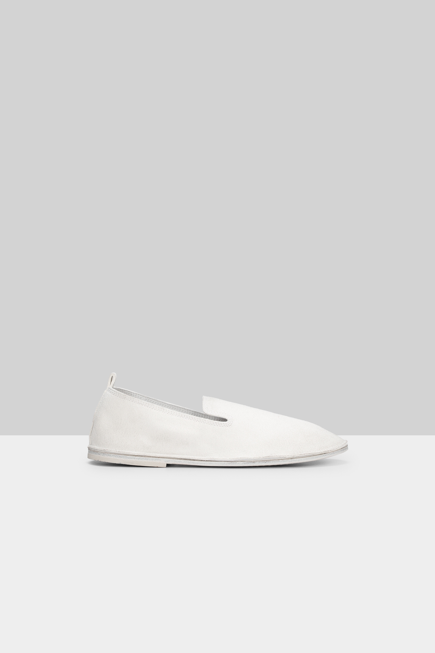 Strasacco Optical White Suede Slip On Shoes