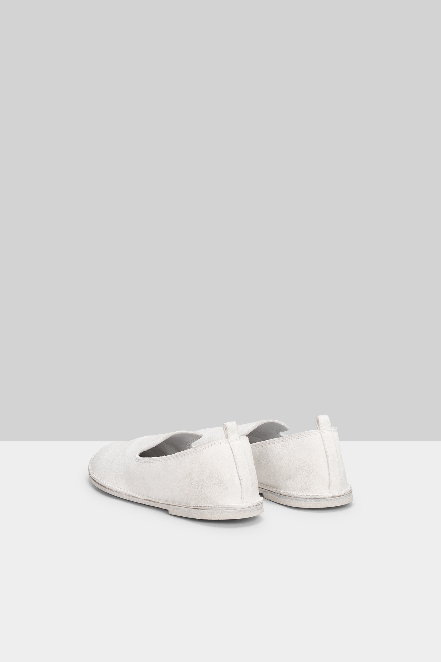 Strasacco Optical White Suede Slip On Shoes