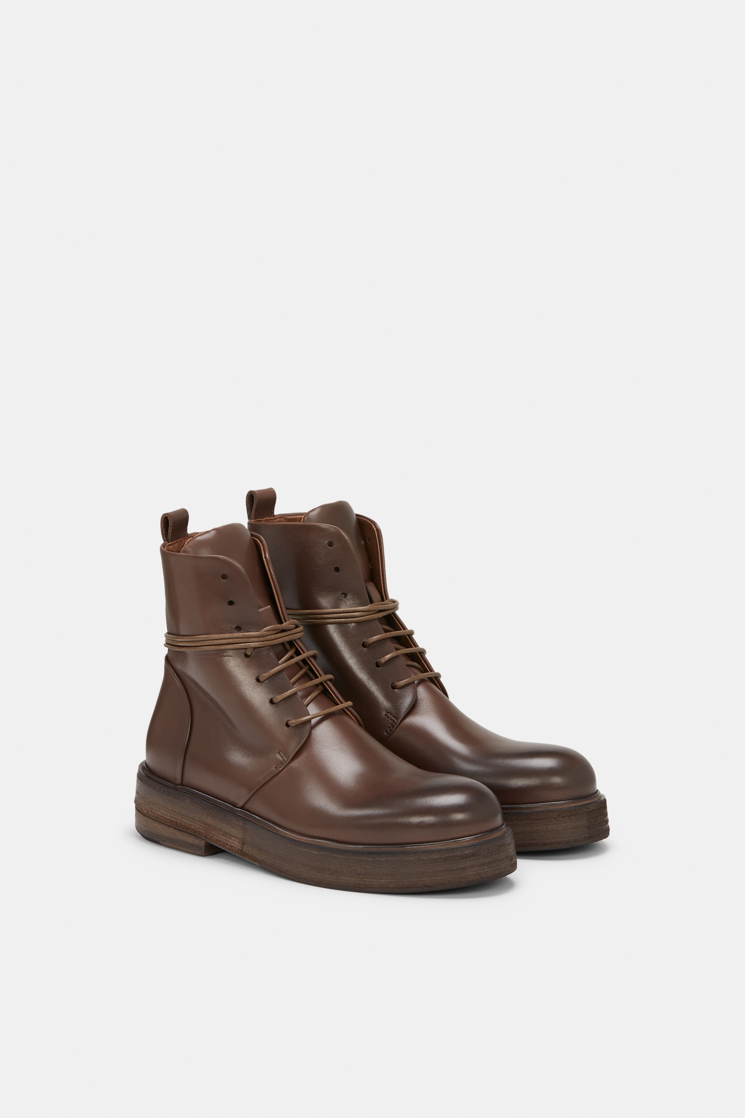 Zuccolona Lace Up Ankle Boot Chocolate