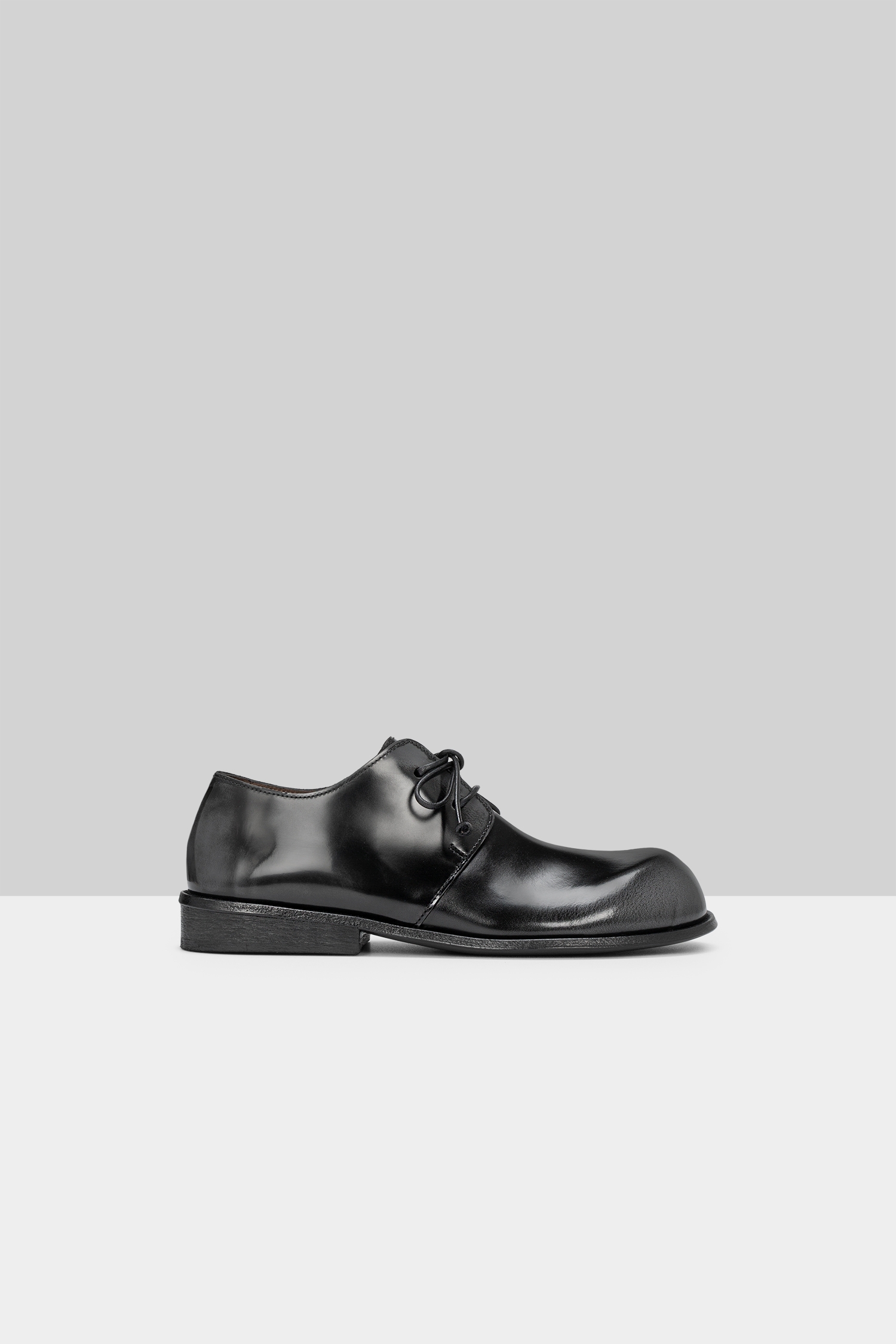 Muso Black-Lead Leather Derby Shoes