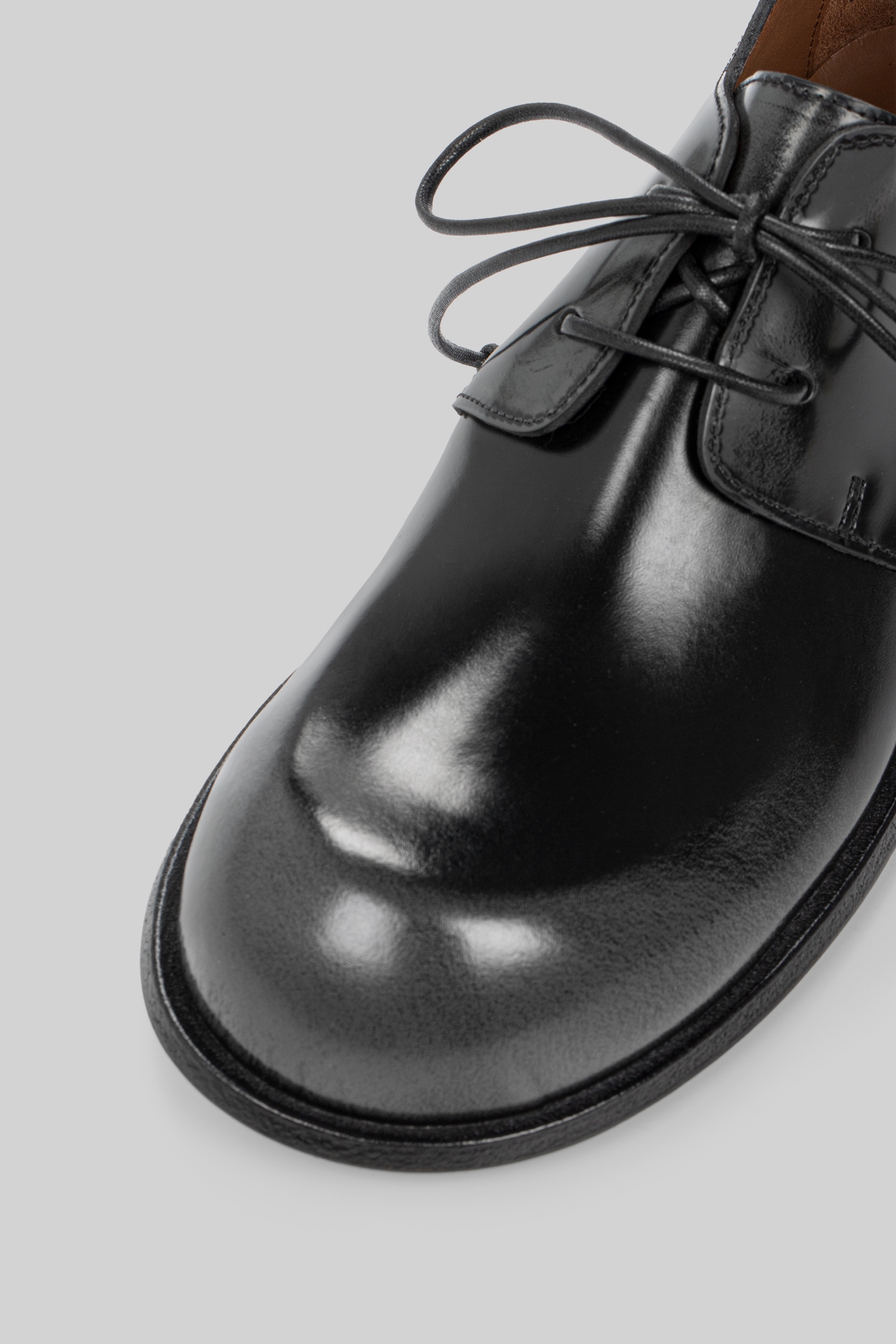 Muso Black-Lead Leather Derby Shoes