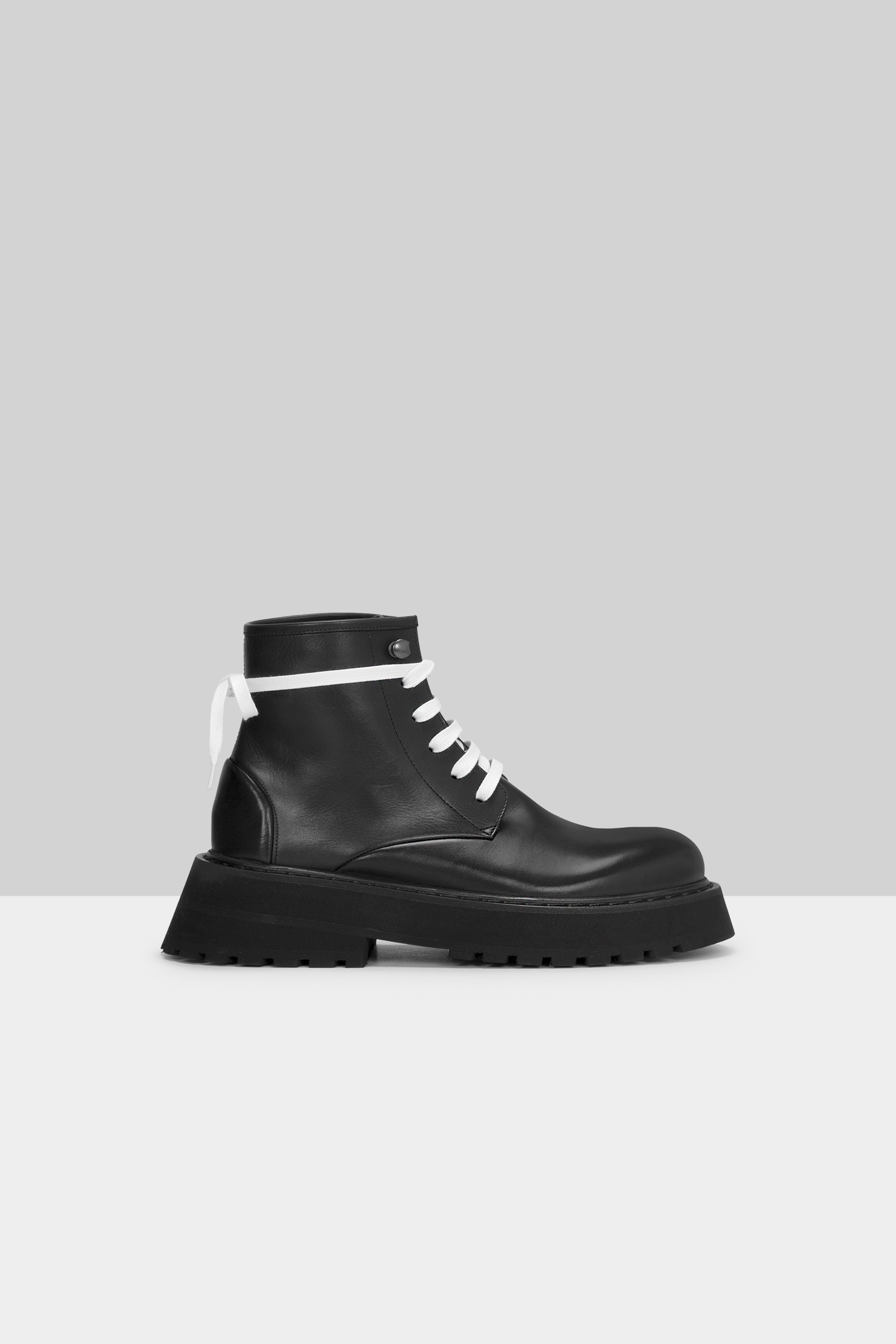 Micarro Black Leather Ankle Boots