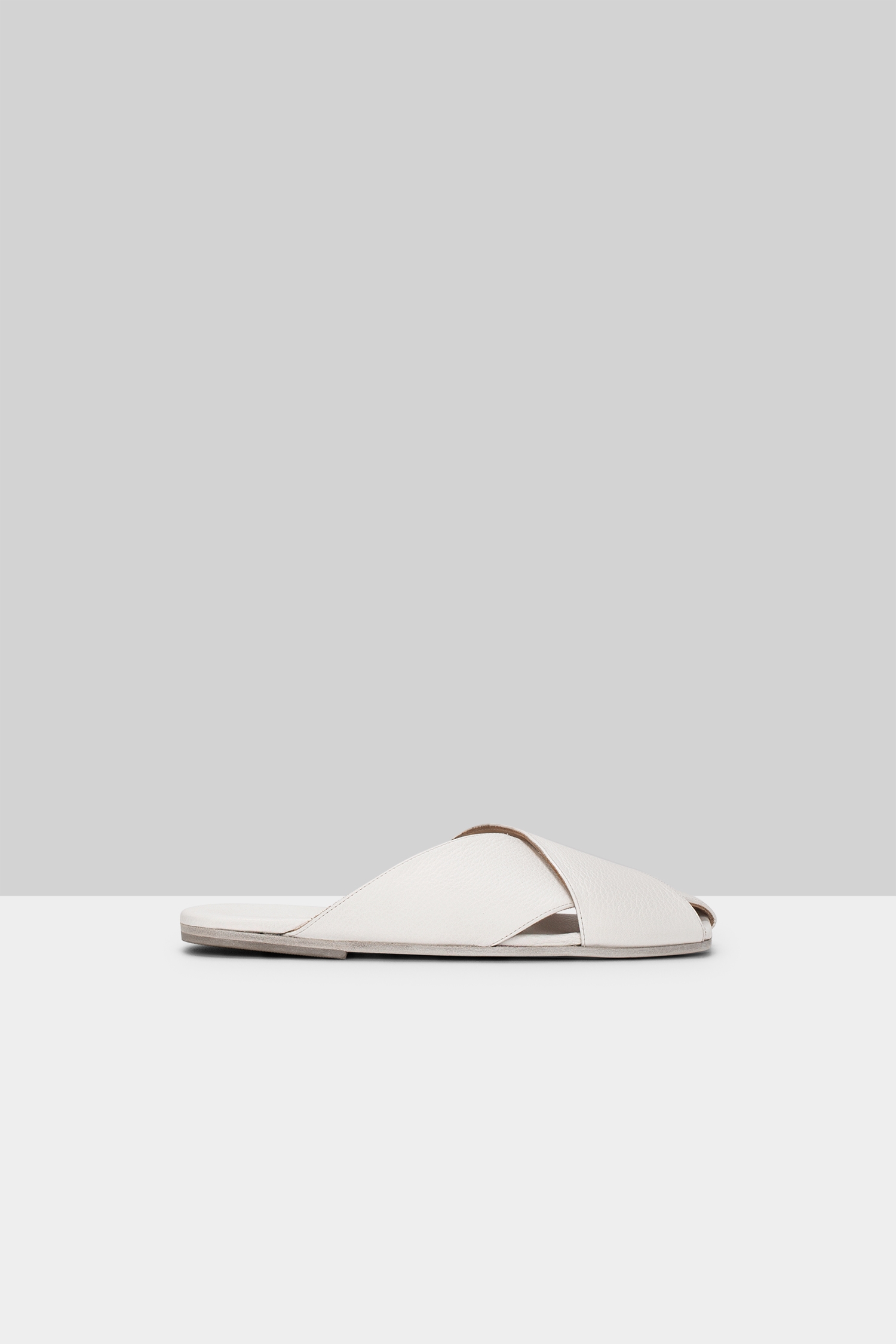 Spatola Optical White Leather Sandals