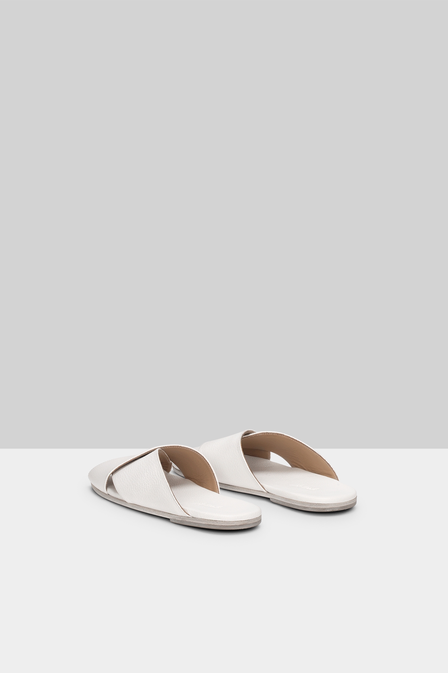 Spatola Optical White Leather Sandals