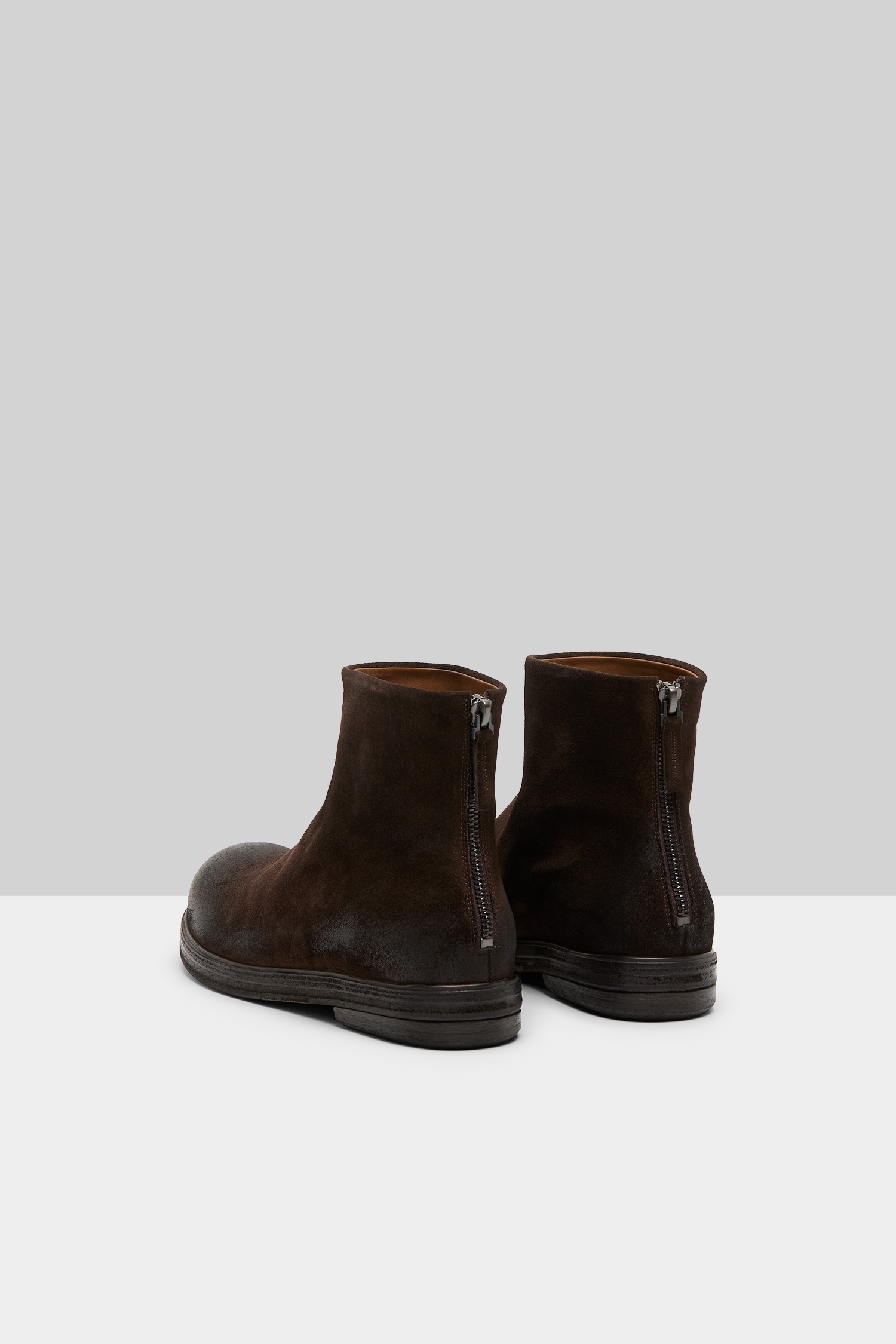 Zucca Zeppa Dark Brown Suede Ankle Boots