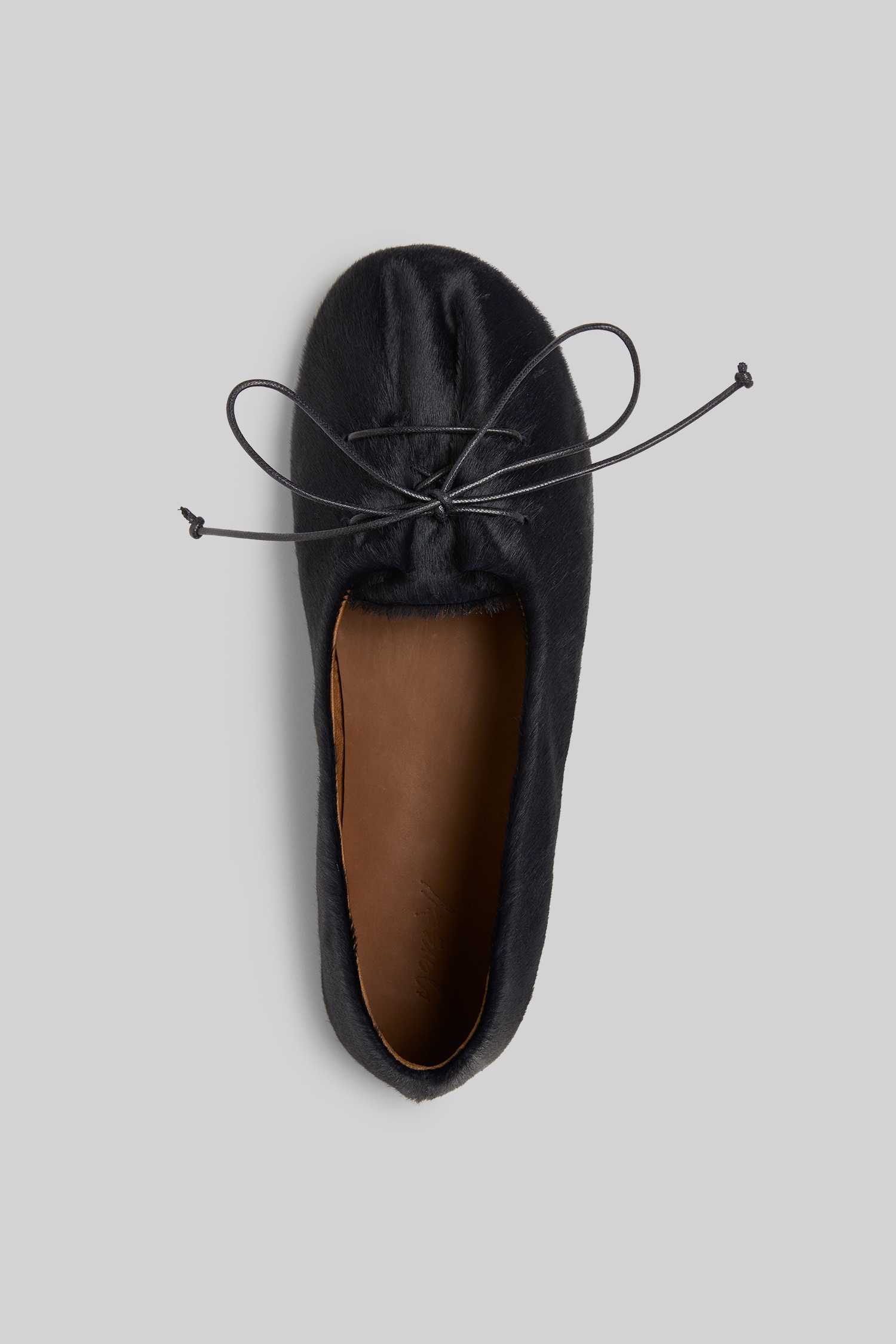 Girella Midnight Blue Leather Ballerina Shoes