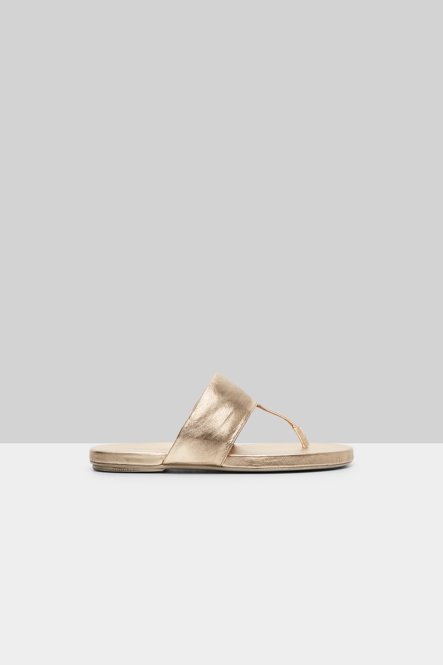 Spanciata Platinum Foil Thong Sandals