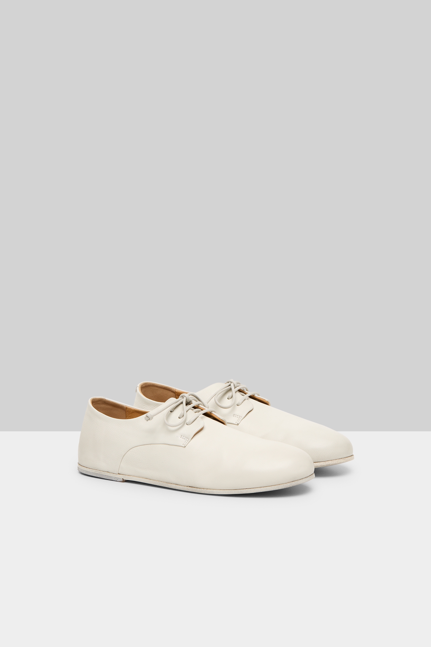 Steccoblocco Optical White Leather Derby Shoes
