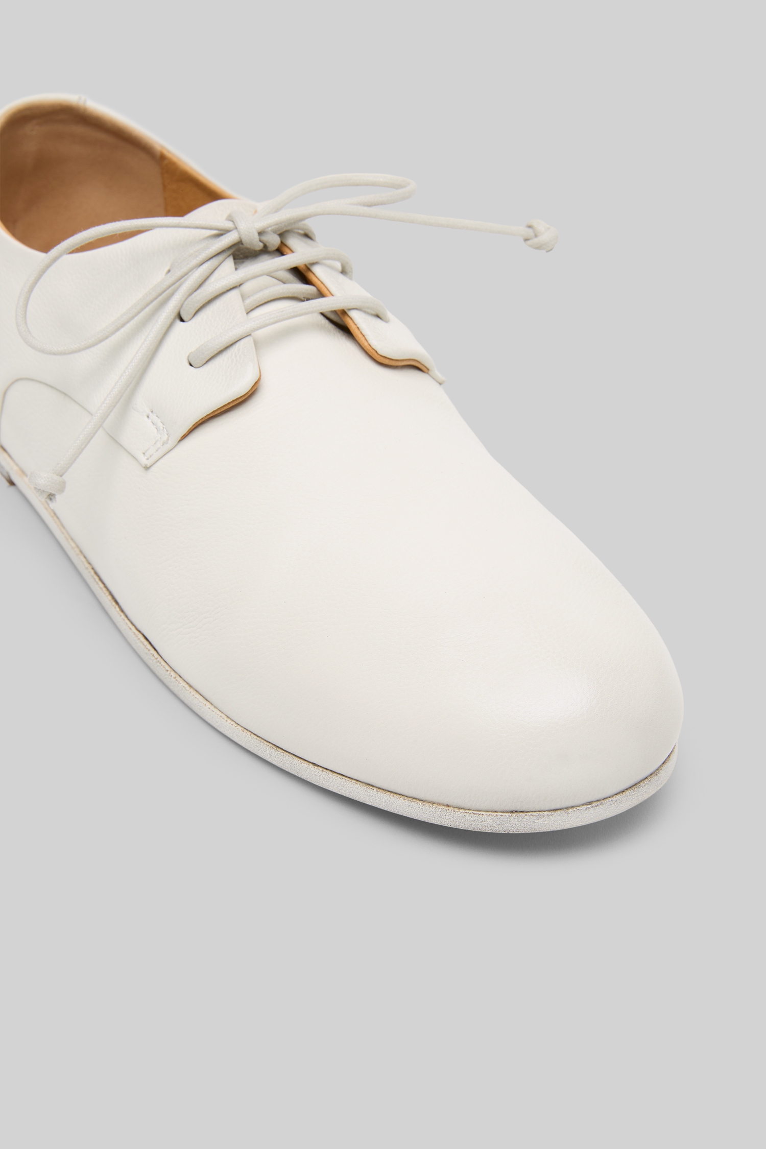 Steccoblocco Optical White Leather Derby Shoes