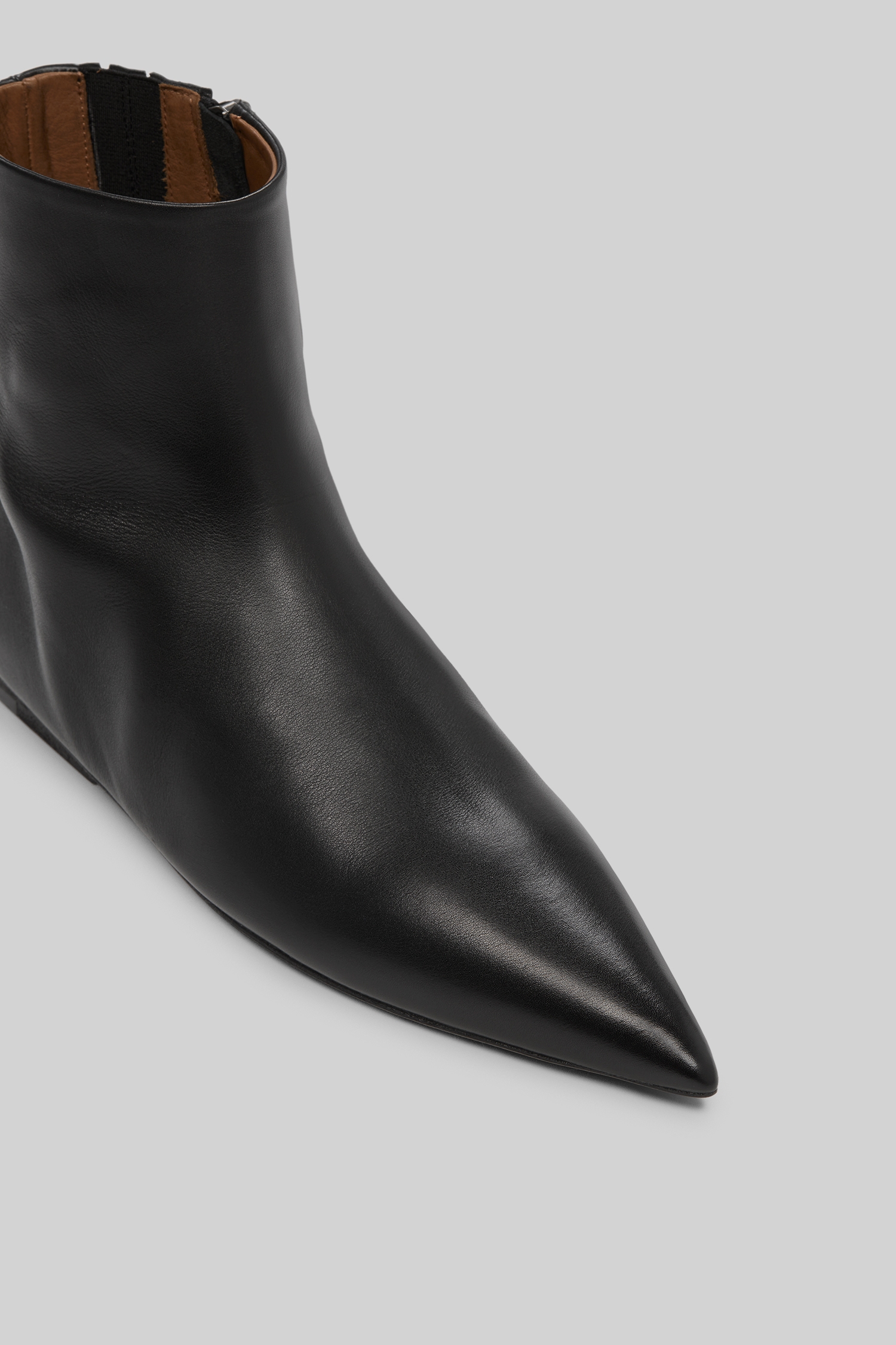 Ago Black Leather Ankle Boots