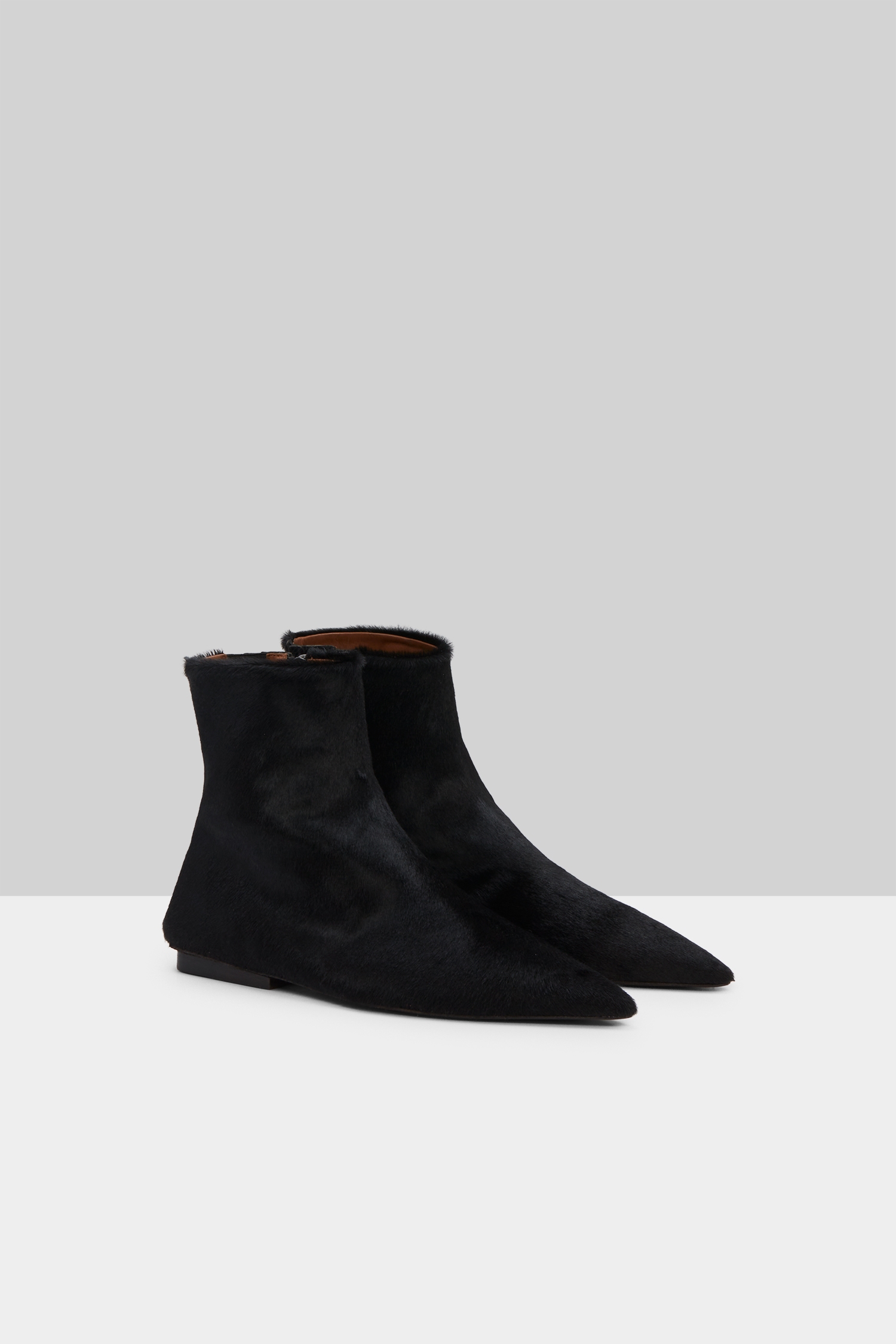 Ago Black Leather Ankle Boots