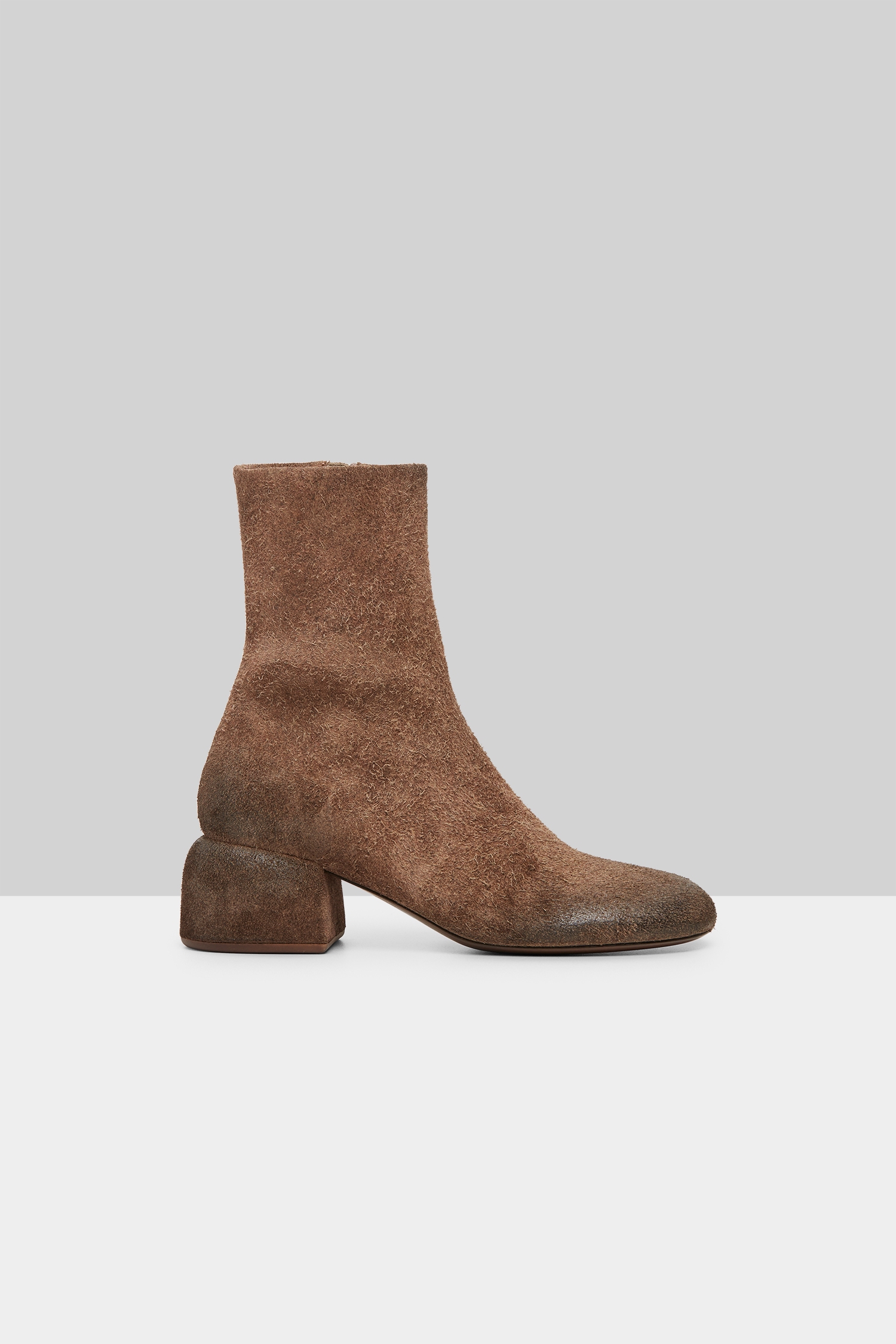 Basata Dark Brown Suede Ankle Boots