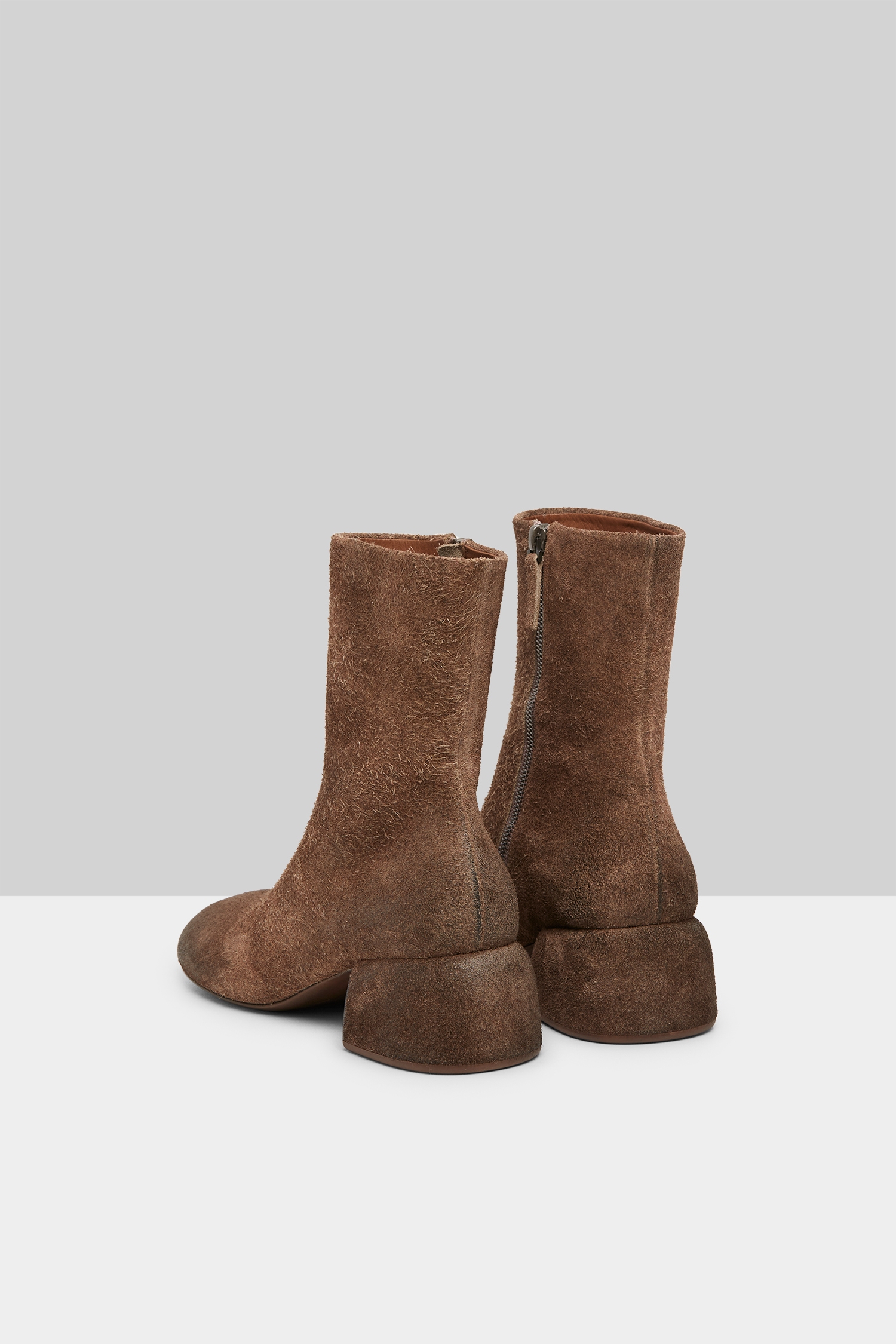 Basata Dark Brown Suede Ankle Boots
