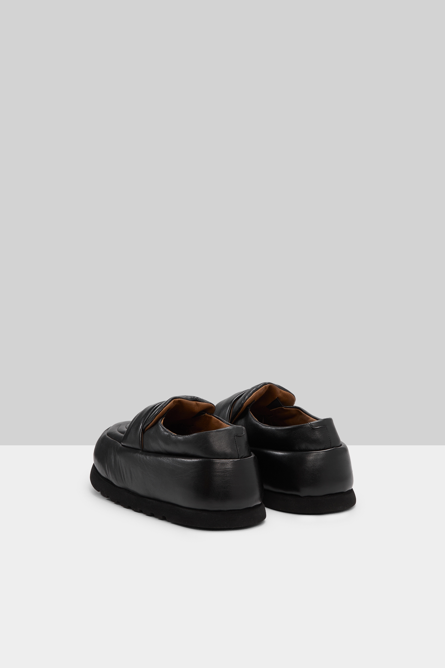 Bombo Black Leather Loafers