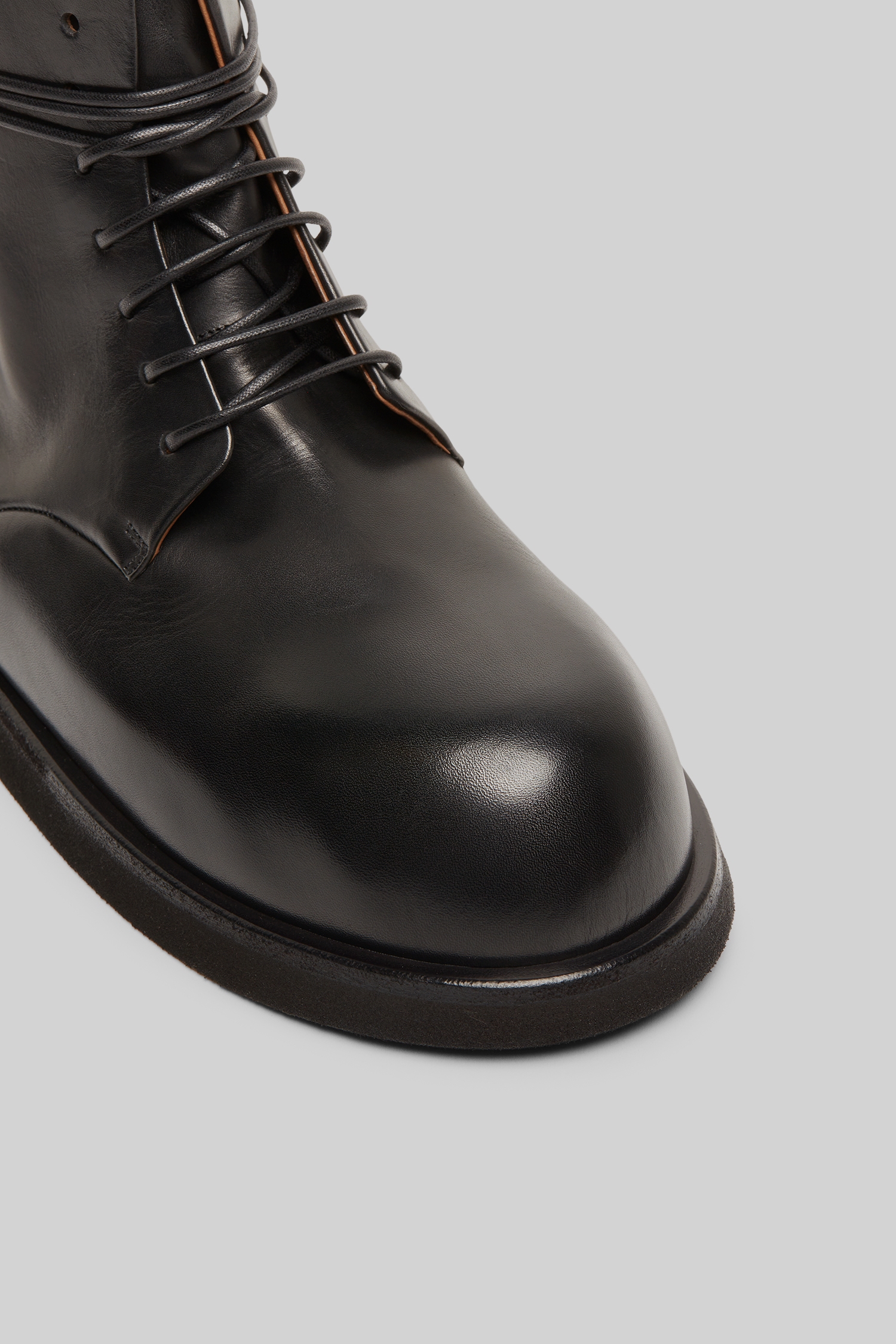 Gigante Black Leather Ankle Boots