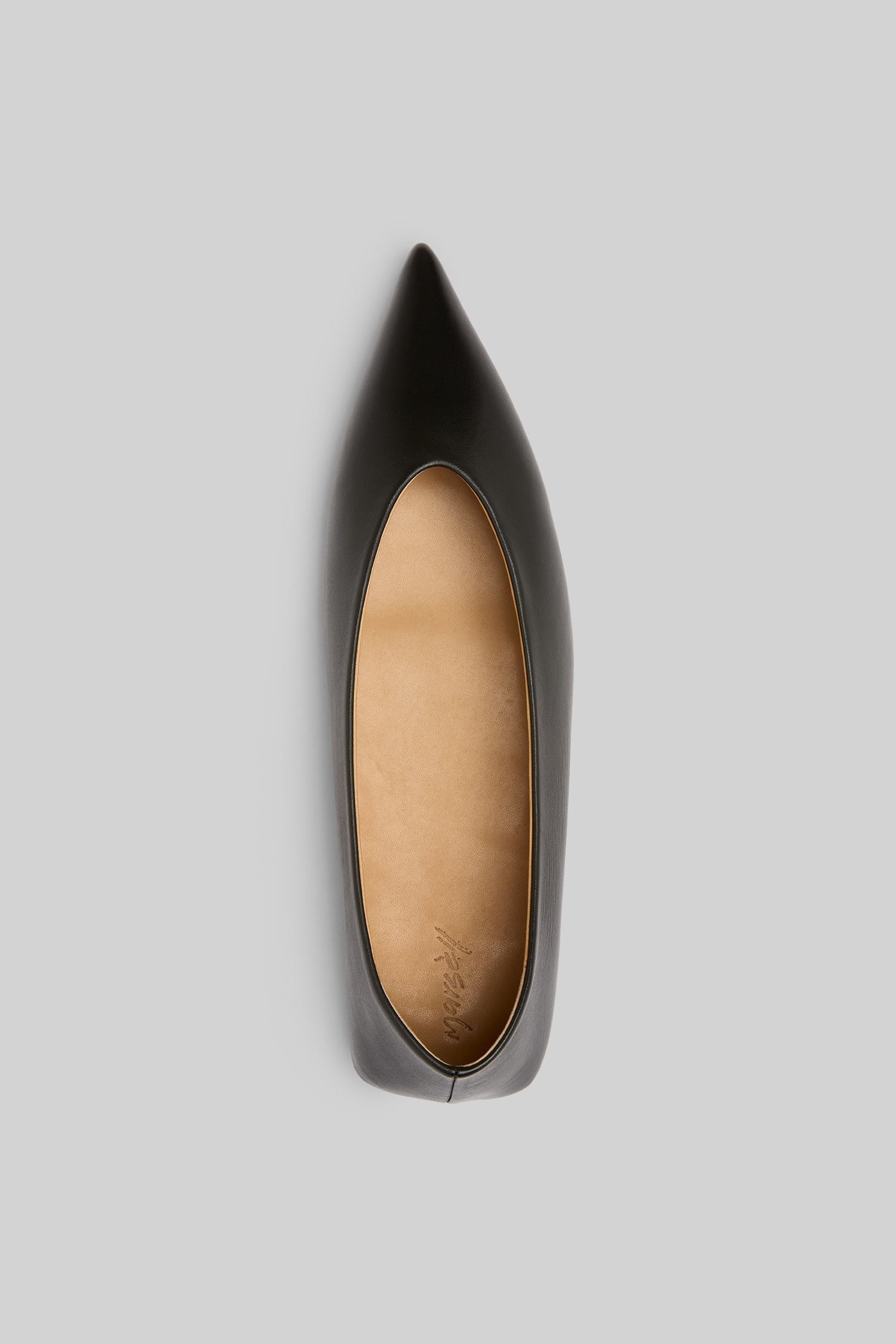 Ago Black Leather Ballerina Shoes
