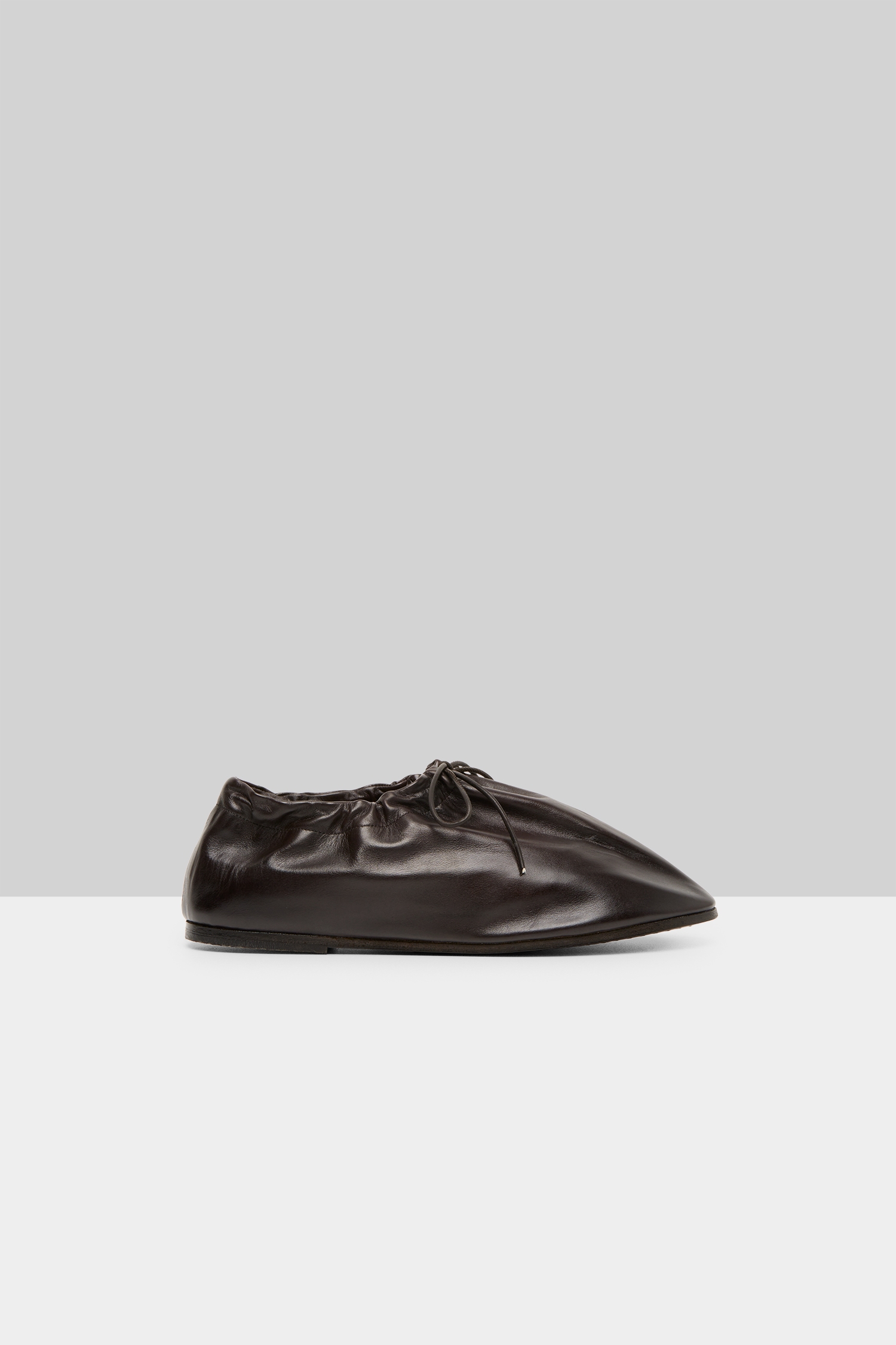 Coltellaccio Dark Brown Leather Ballerina Shoes