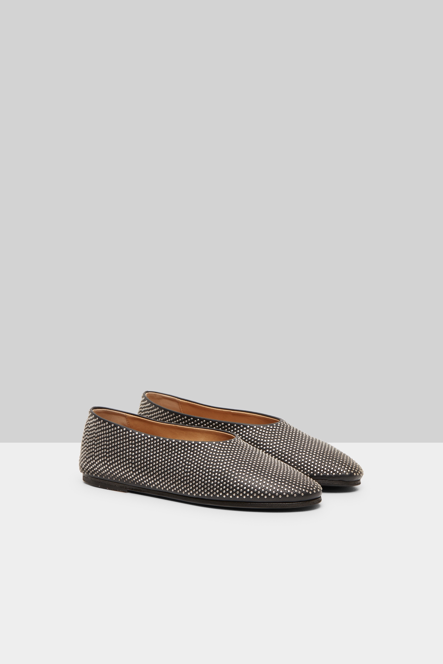 Coltellaccio Borchie Black Ballerina Shoes
