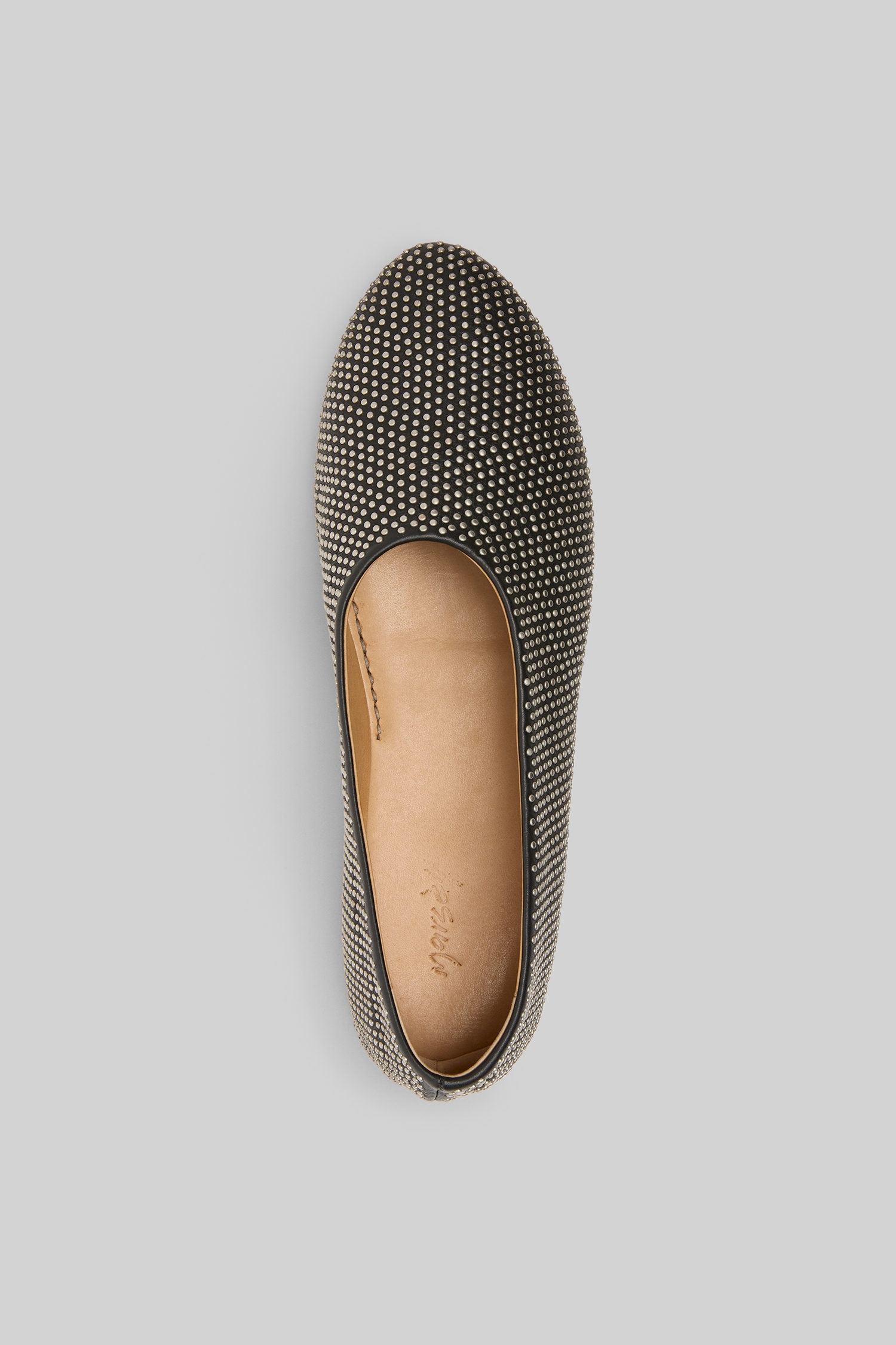 Coltellaccio Borchie Black Ballerina Shoes
