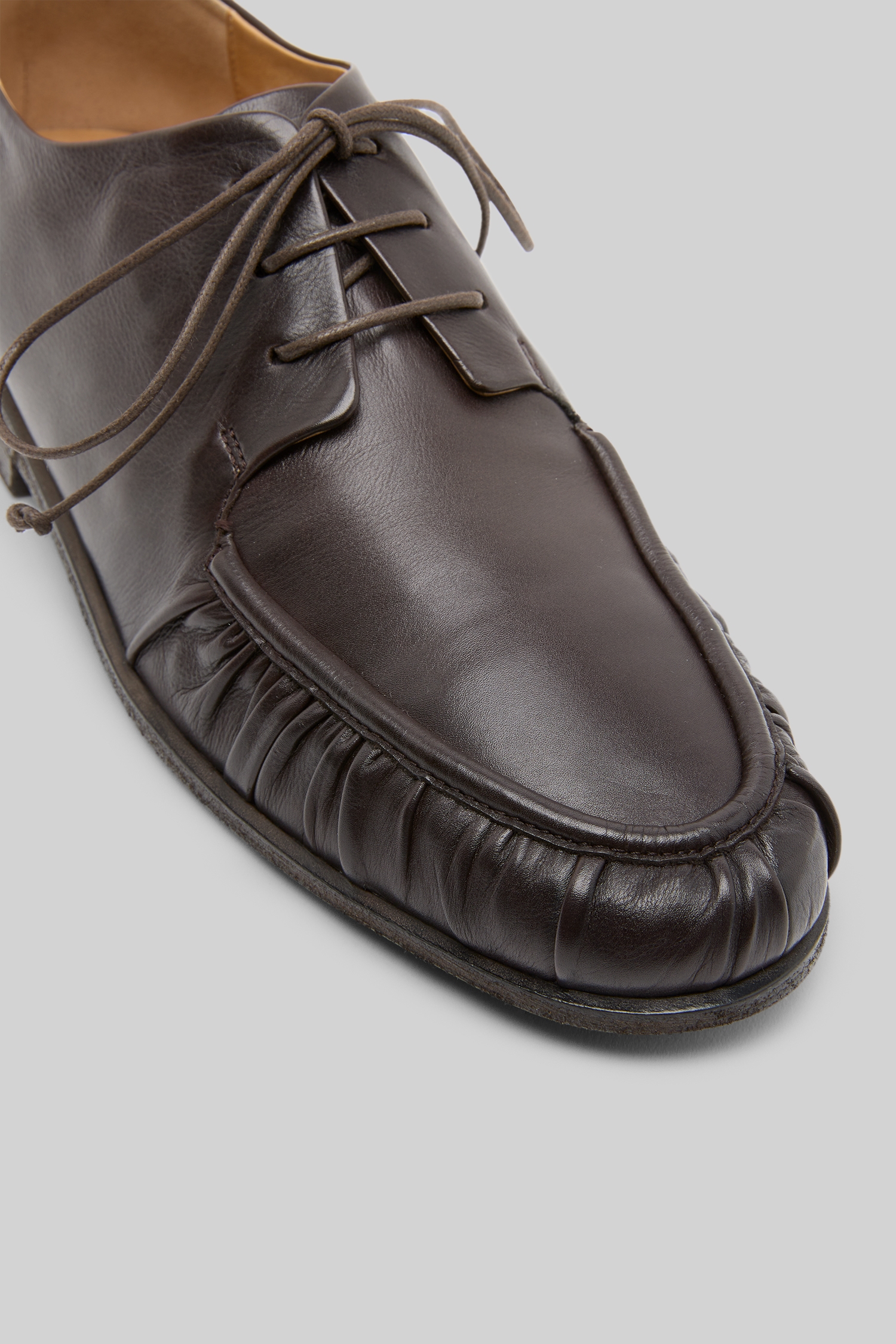 Mocassino Dark Brown Leather Derby Shoes