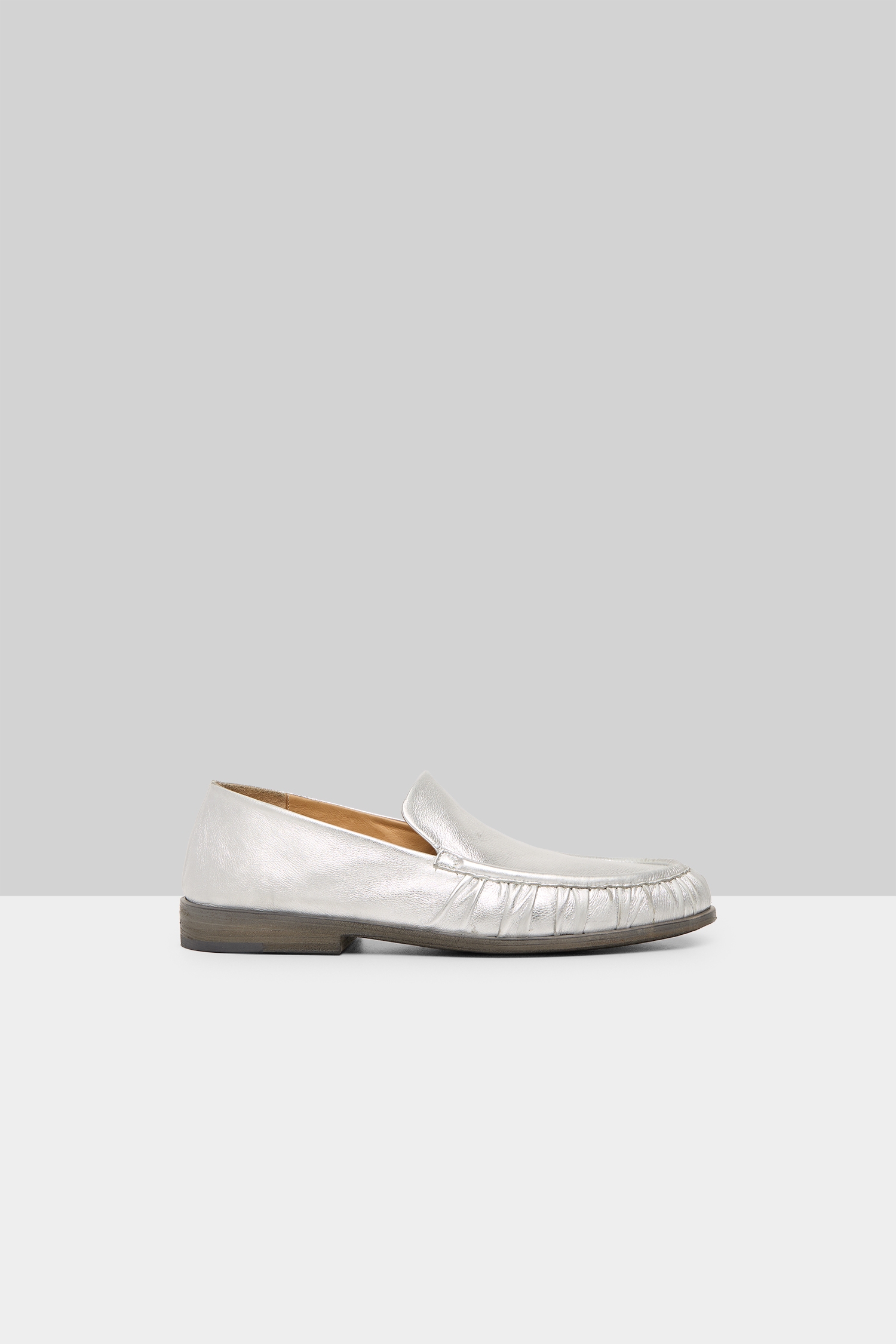 Mocassino Silver Foil Leather Loafers