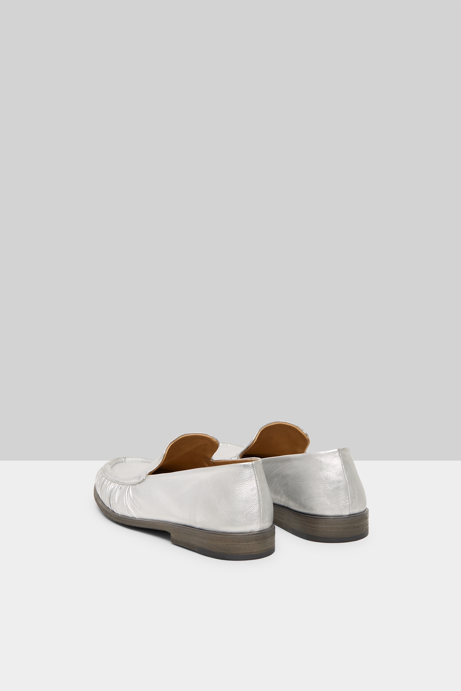 Mocassino Silver Foil Leather Loafers