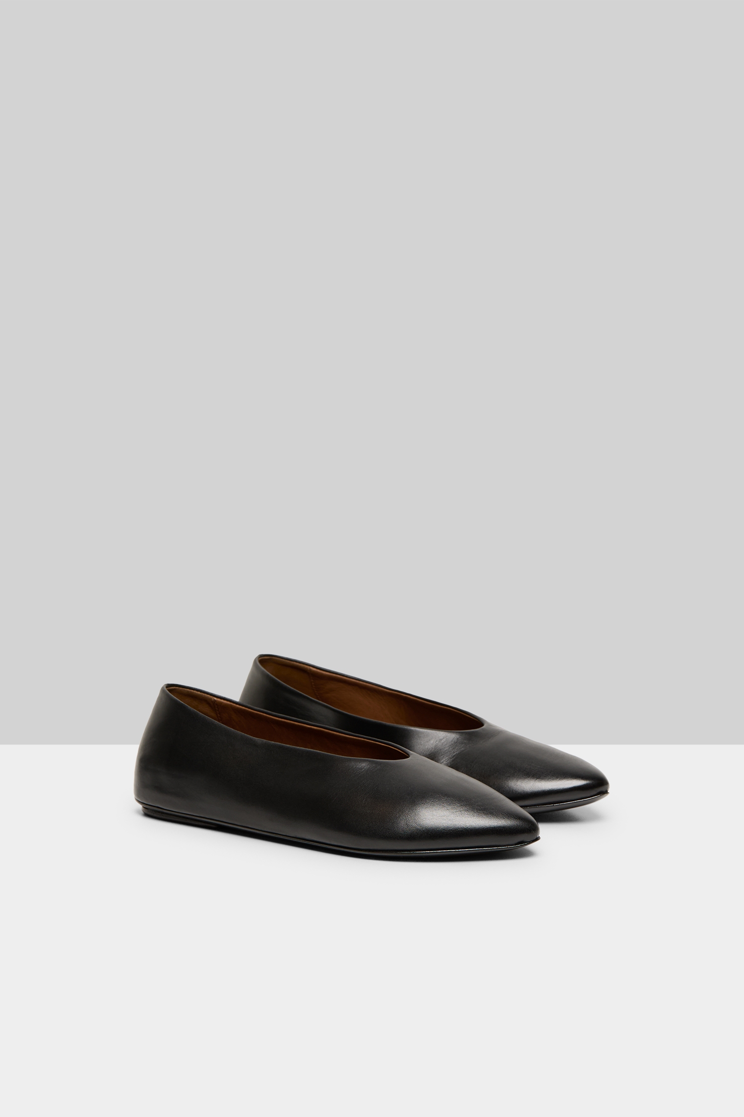 Sfoglia Black Leather Ballerina Shoes