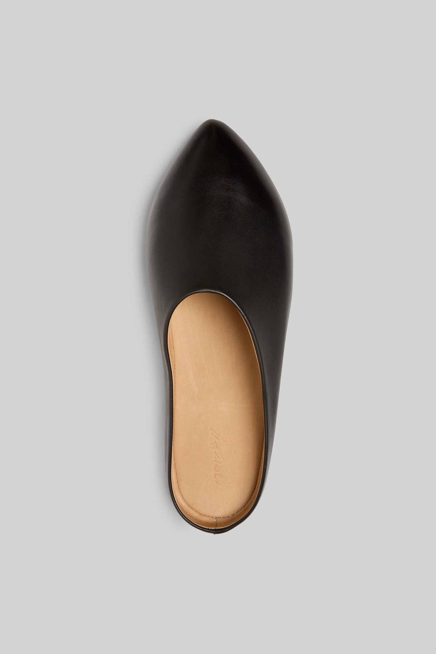Sfoglia Black Leather Mule