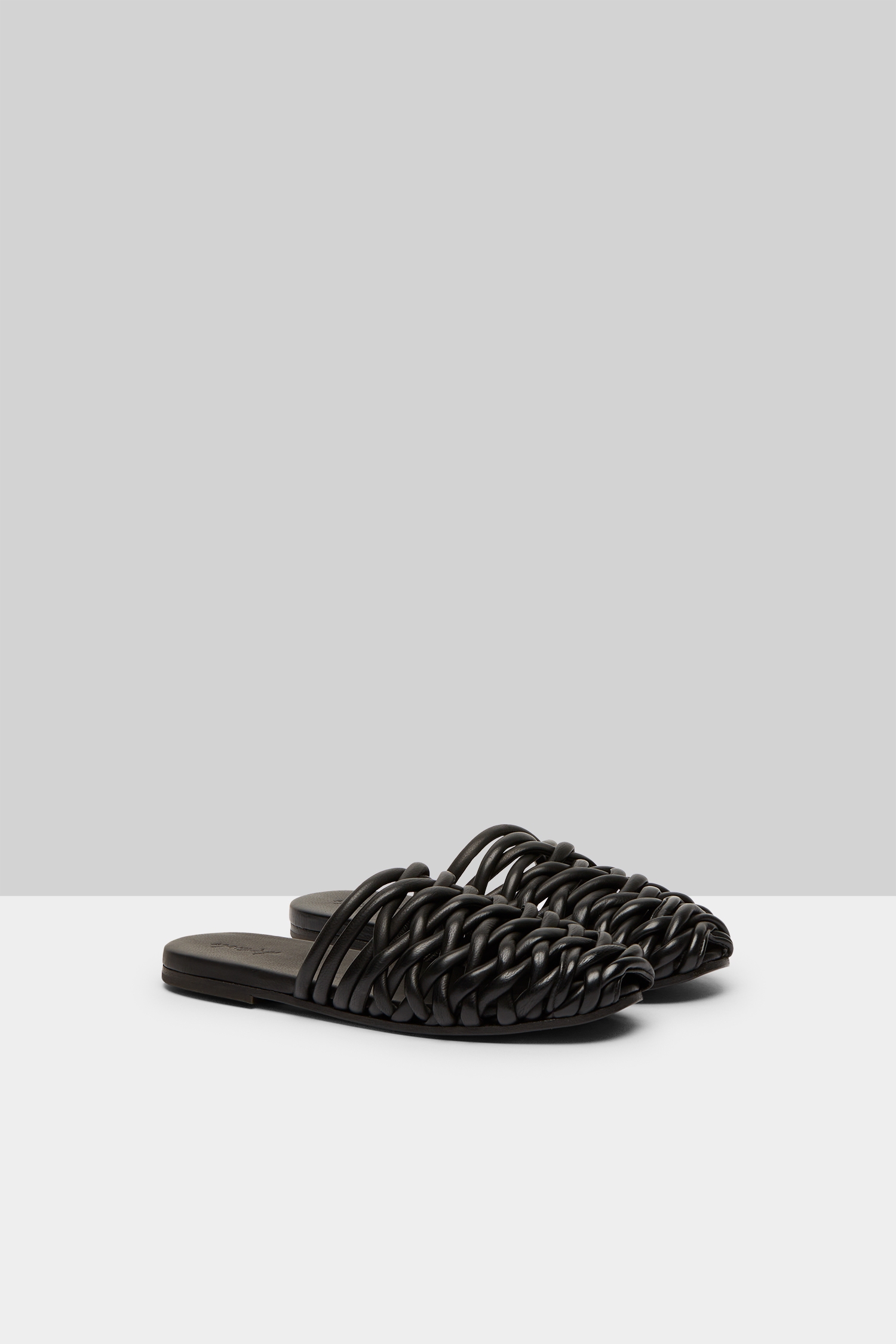 Steccoblocco Black Leather Mule
