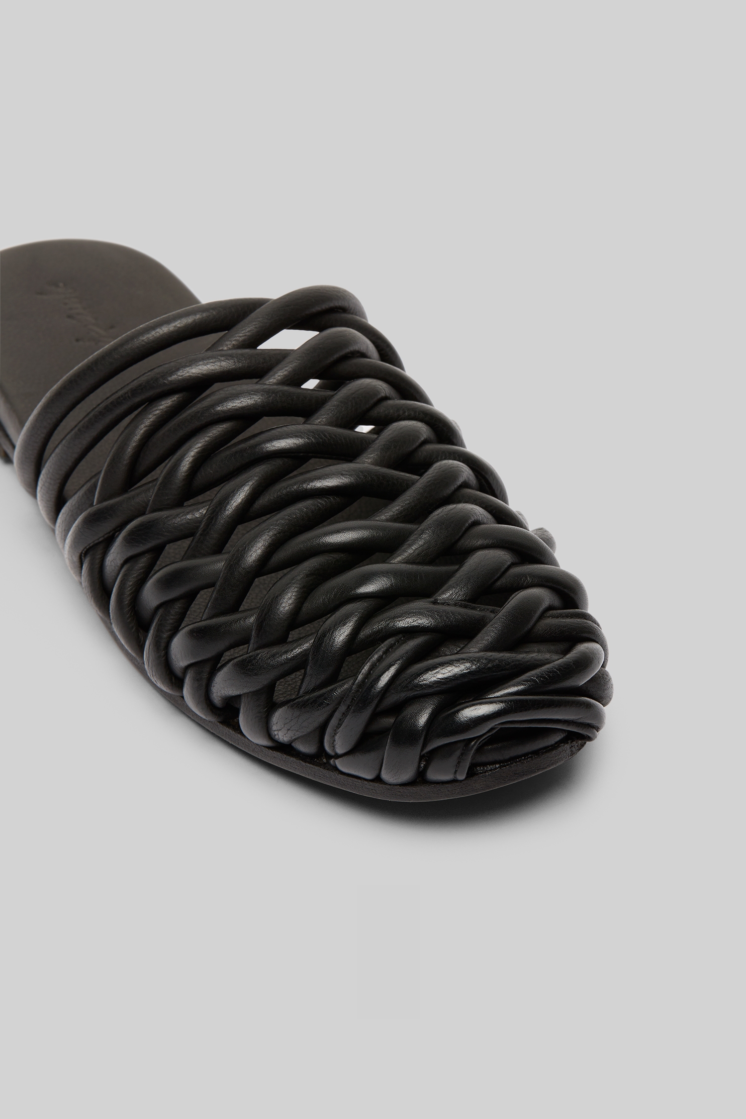 Steccoblocco Black Leather Mule