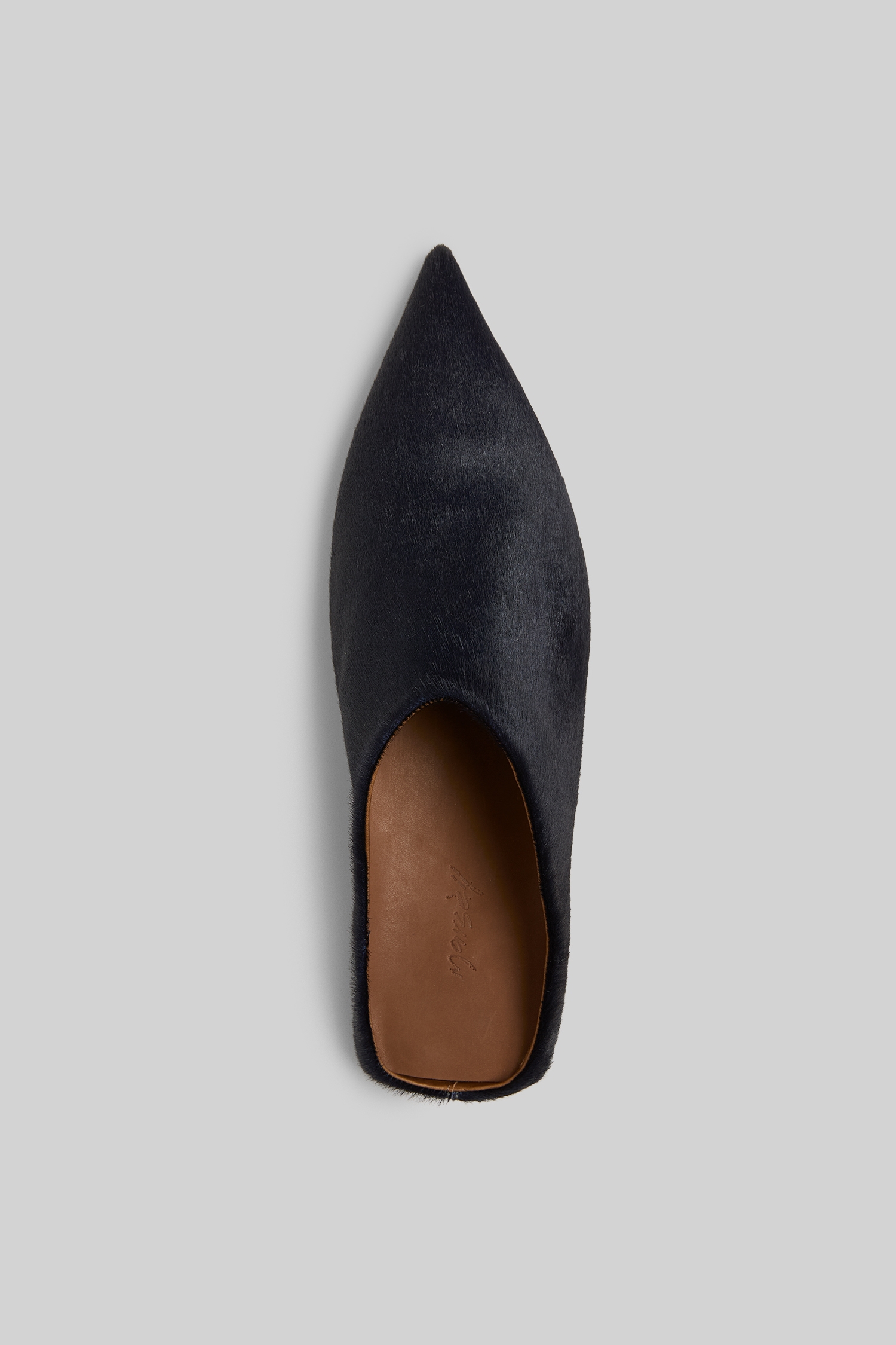 Ago Midnight Blue Leather Mule