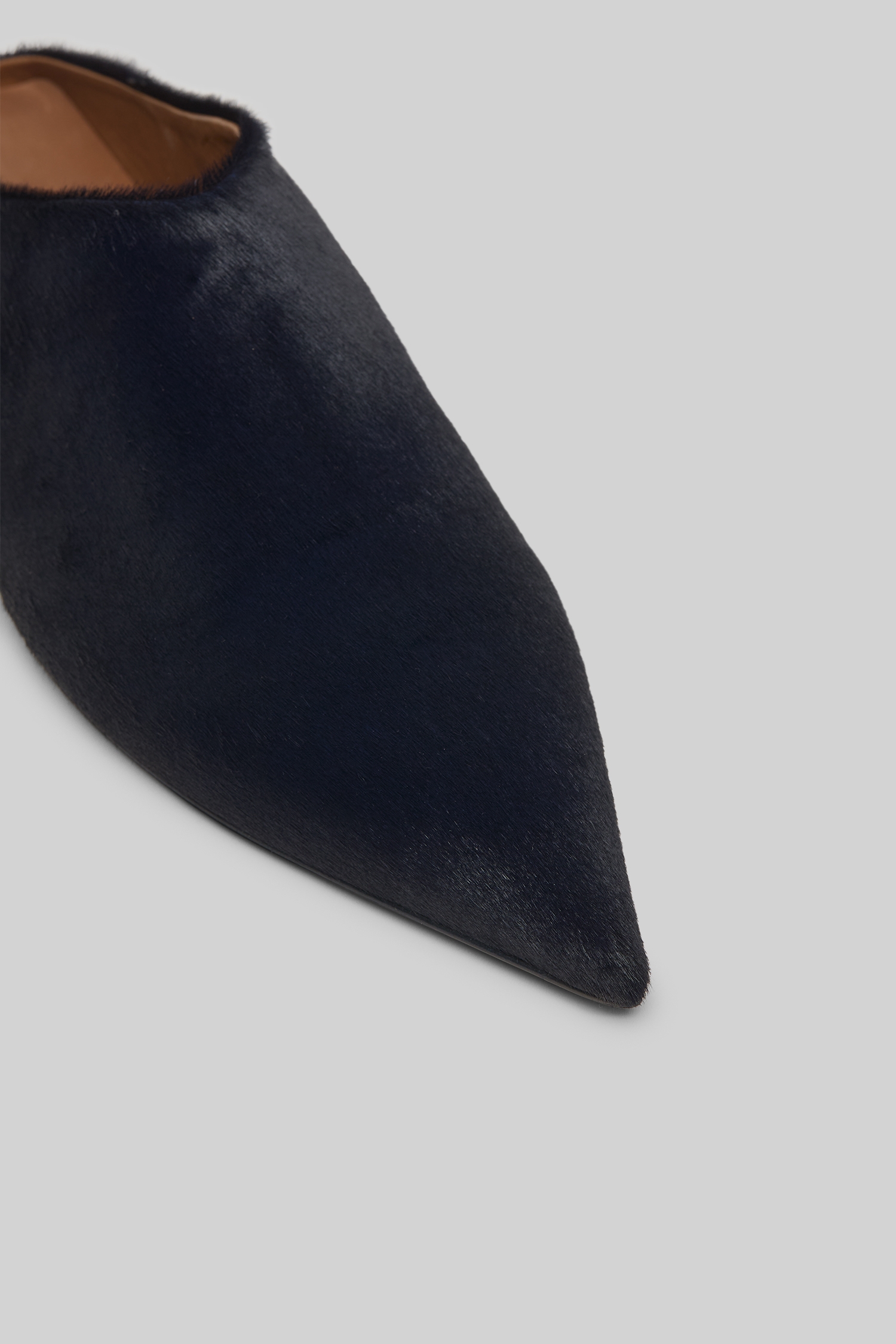 Ago Midnight Blue Leather Mule