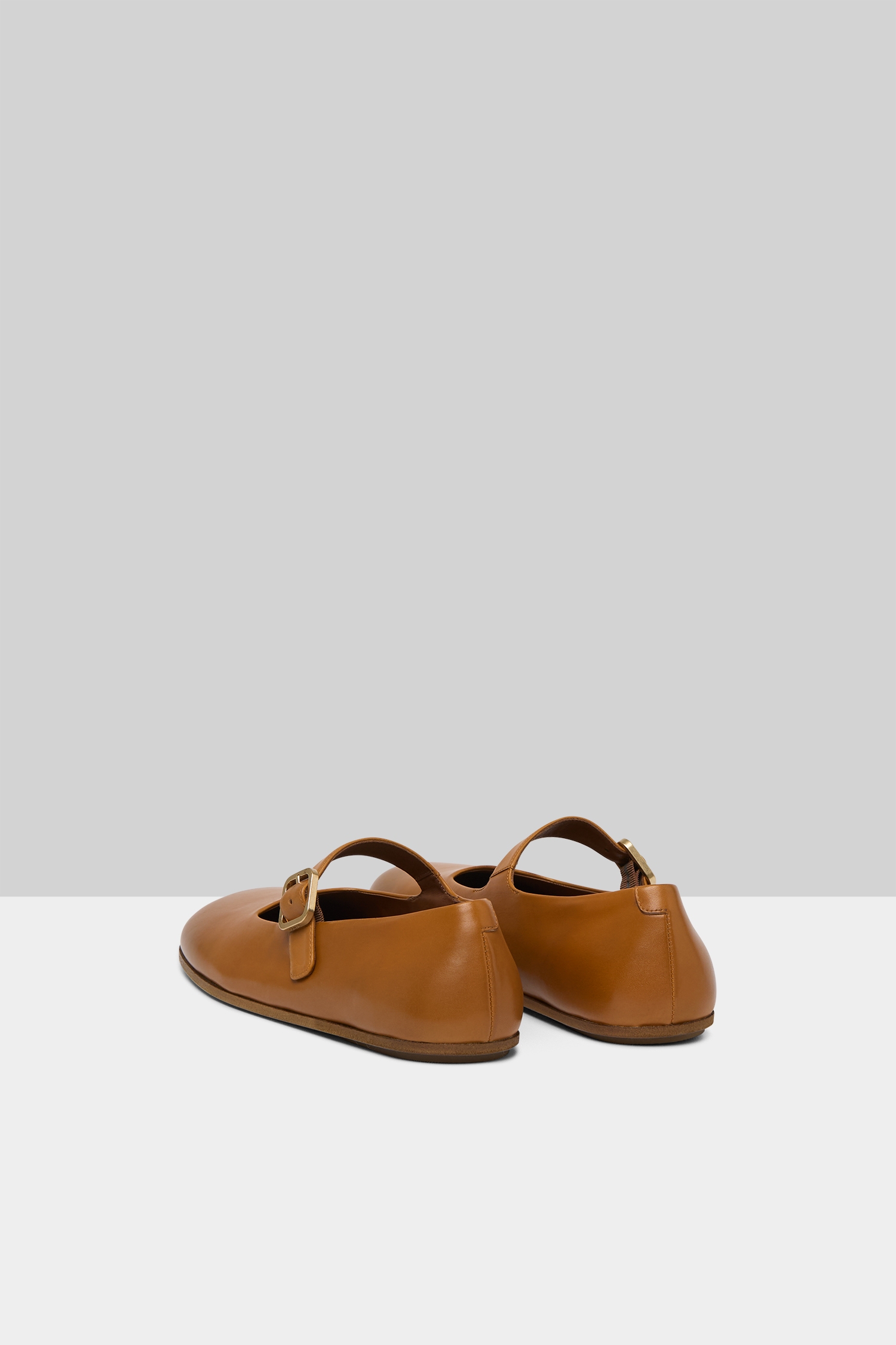Appiedi Wood Leather Ballerina Shoes