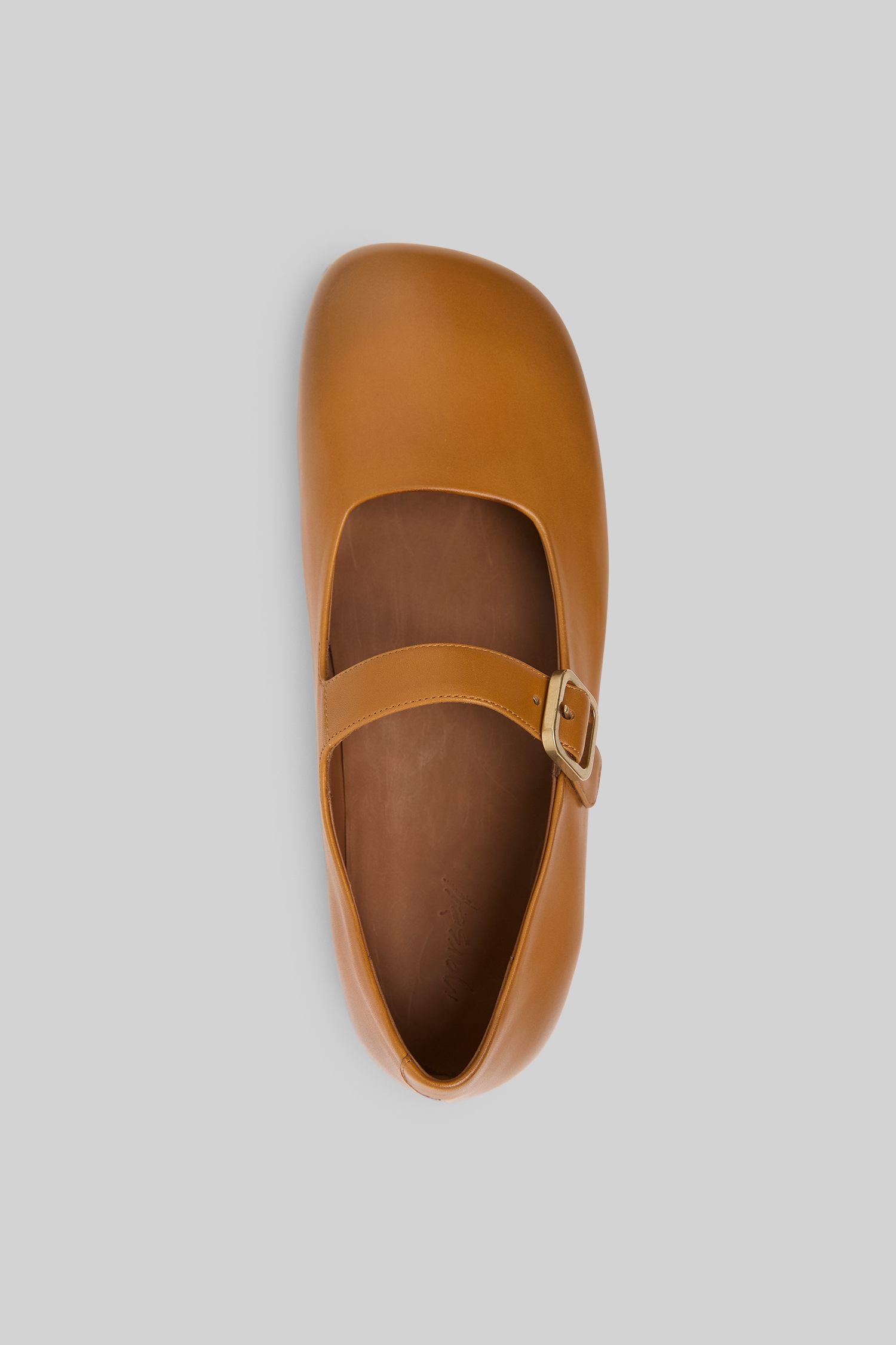 Appiedi Wood Leather Ballerina Shoes