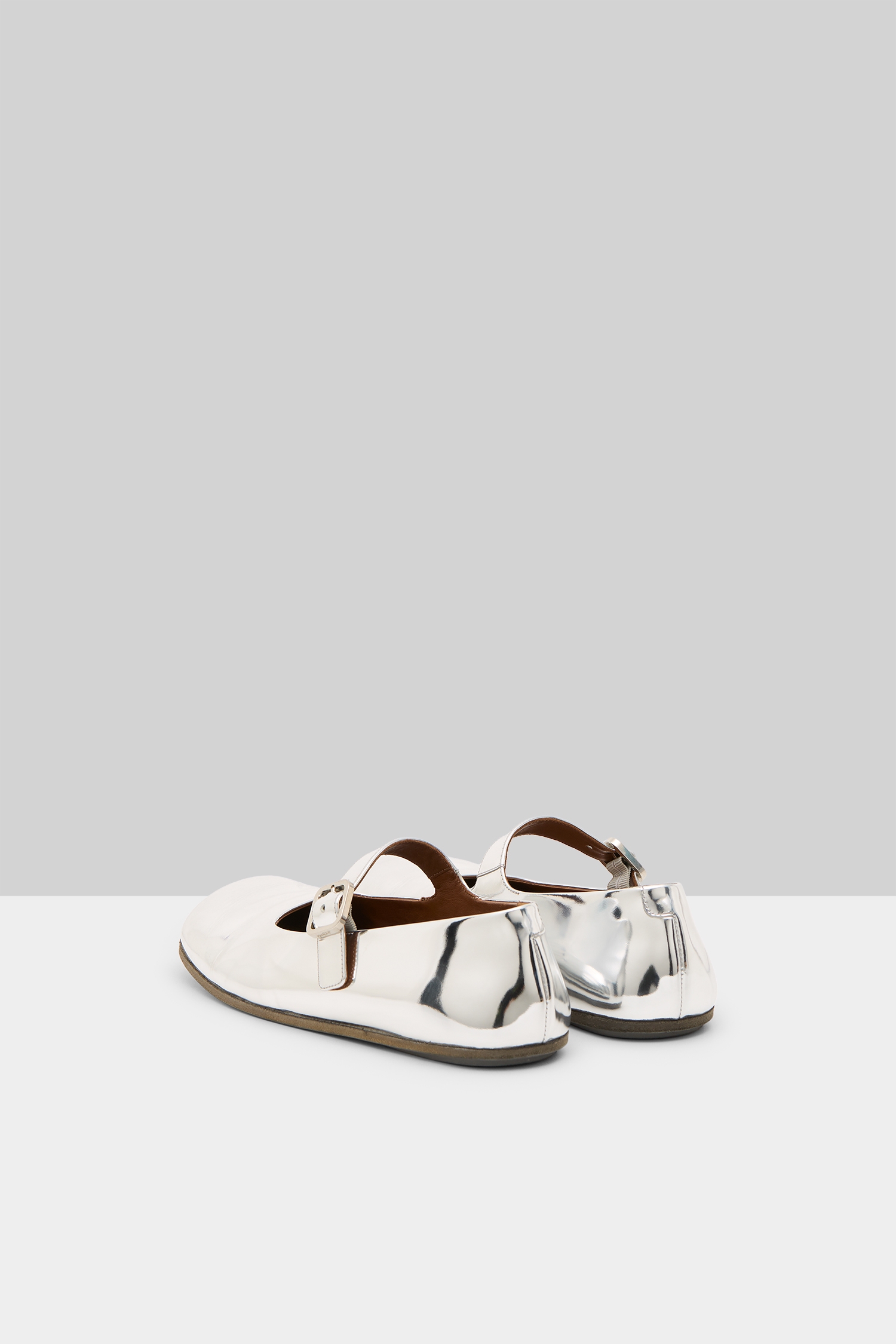 Appiedi Silver Foil Ballerina Shoes